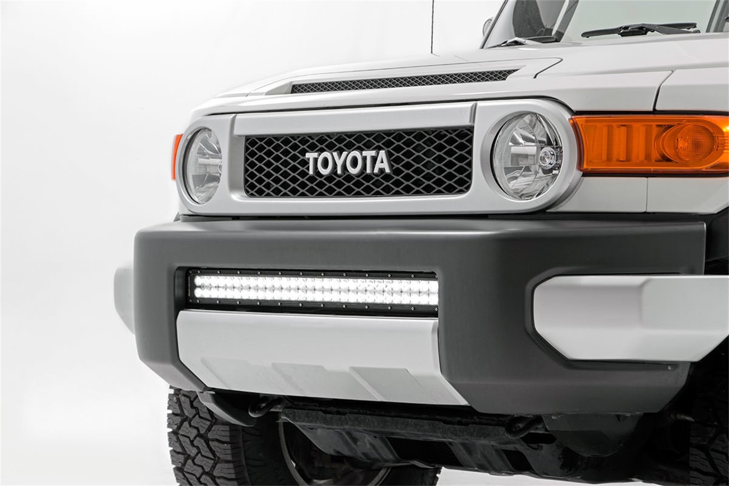 30-inch Black Series Dual Row LED Light Bar & Hidden Bumper Mounts Kit 70652