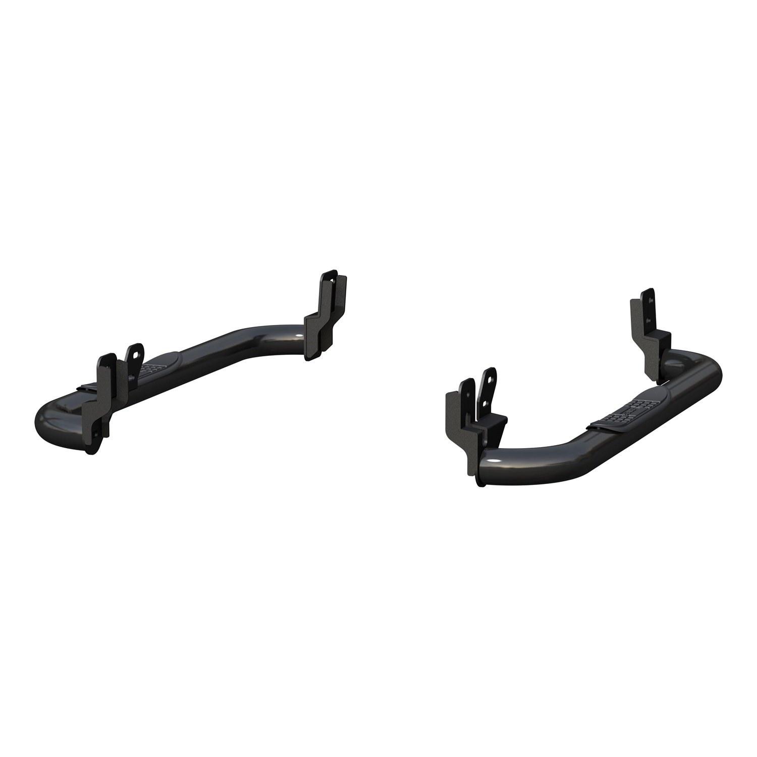 3" Round Black Steel Side Bars, Select Dodge, Ram 1500, 2500, 3500 205039