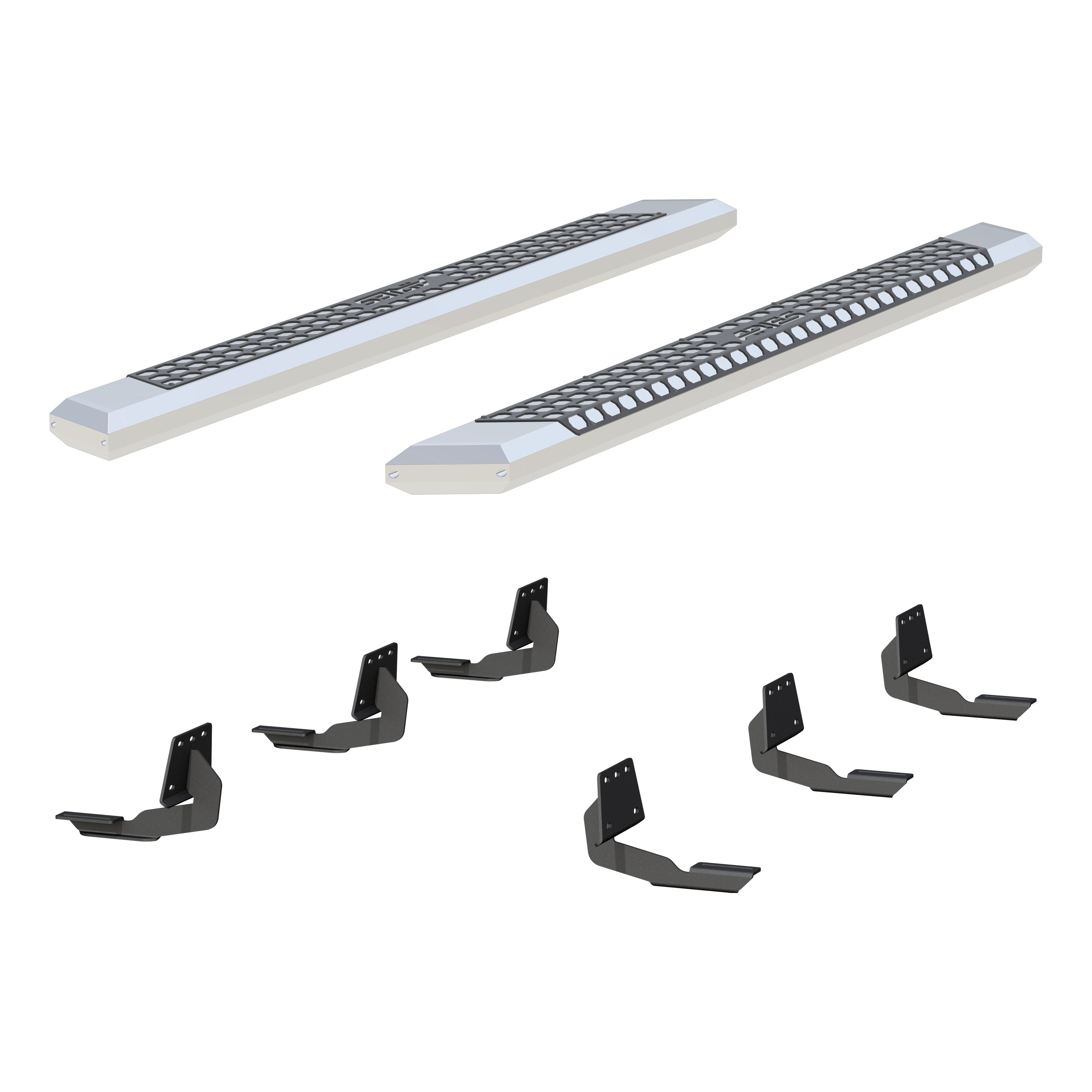 AdvantEDGE 5-1/2" x 75" Chrome Aluminum Side Bars, Select Ram 1500 2555050