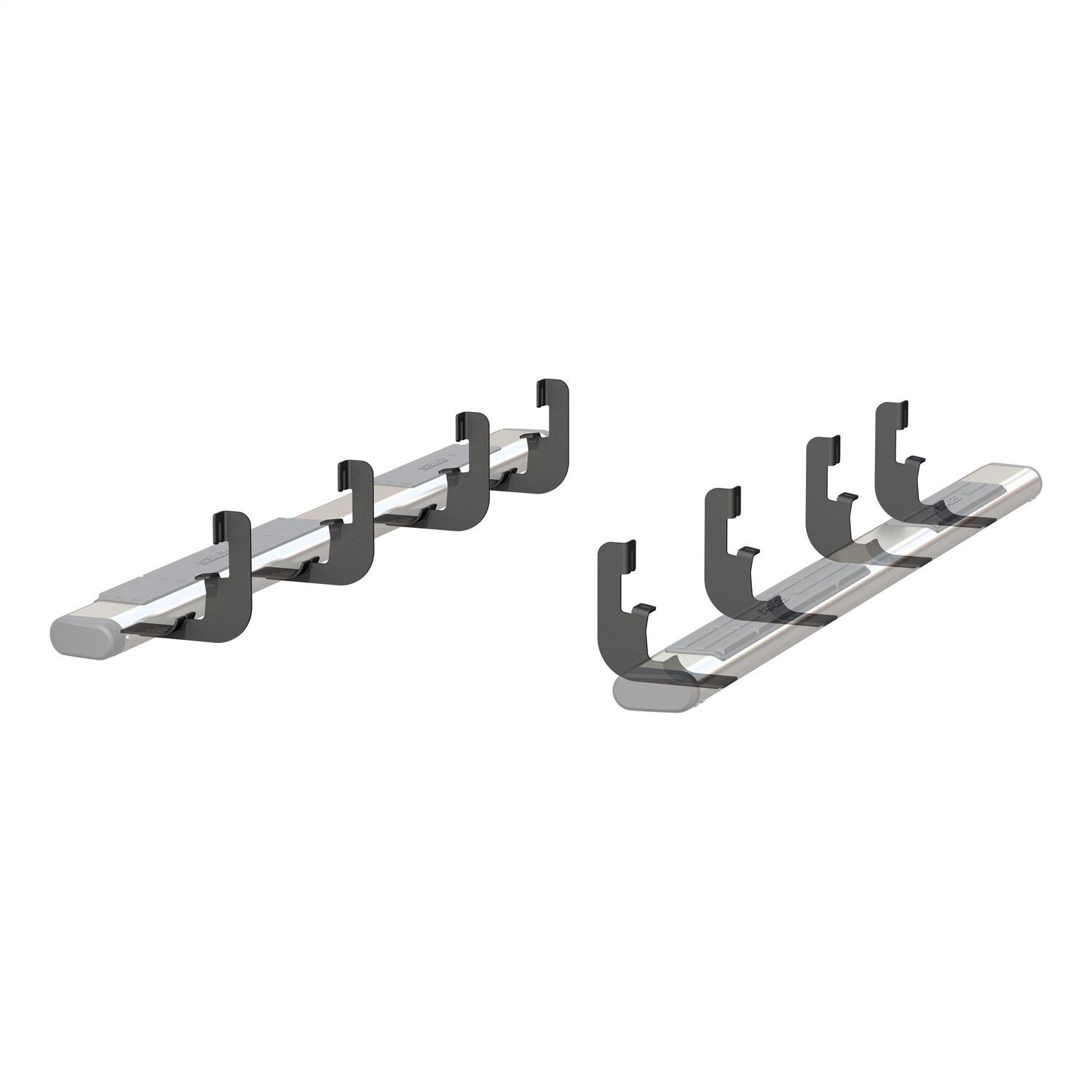 6" x 91" Polished Stainless Oval Side Bars, Select Silverado, Sierra, Crew Cab 4444049