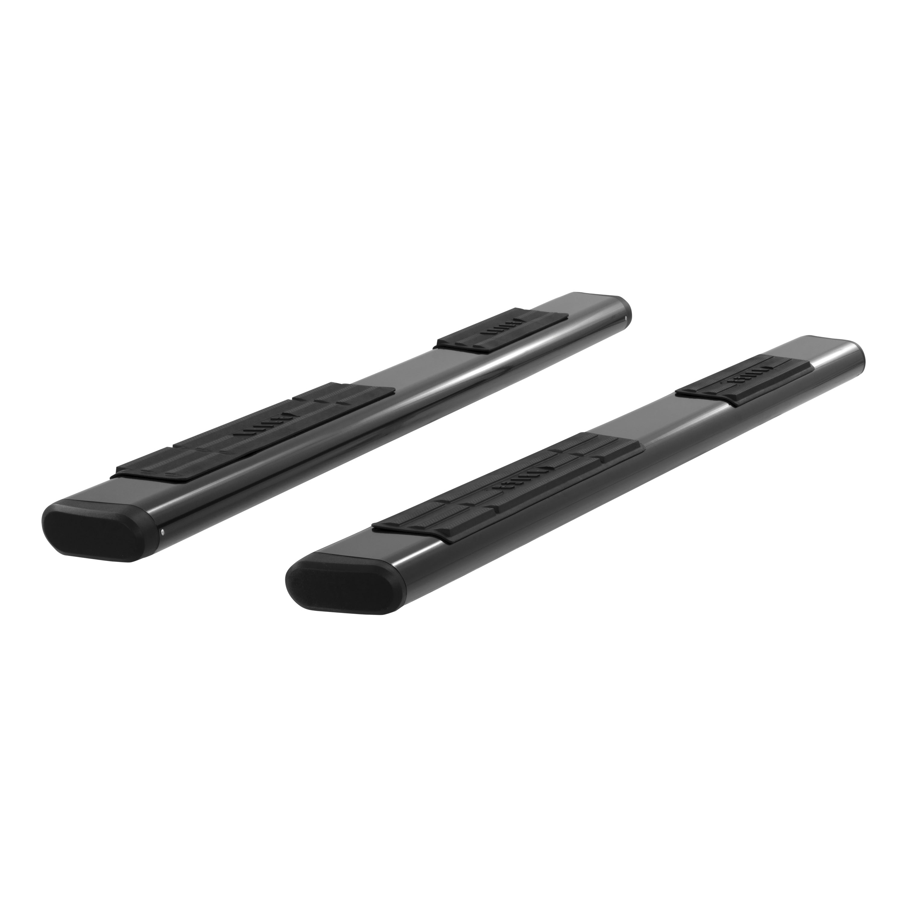 6" x 91" Black Aluminum Oval Side Bars, Select Chevrolet Silverado, GMC Sierra 4445049