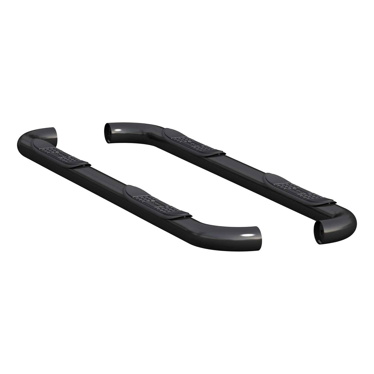 3" Round Black Steel Side Bars, Select Dodge, Ram 1500, 2500, 3500 205040