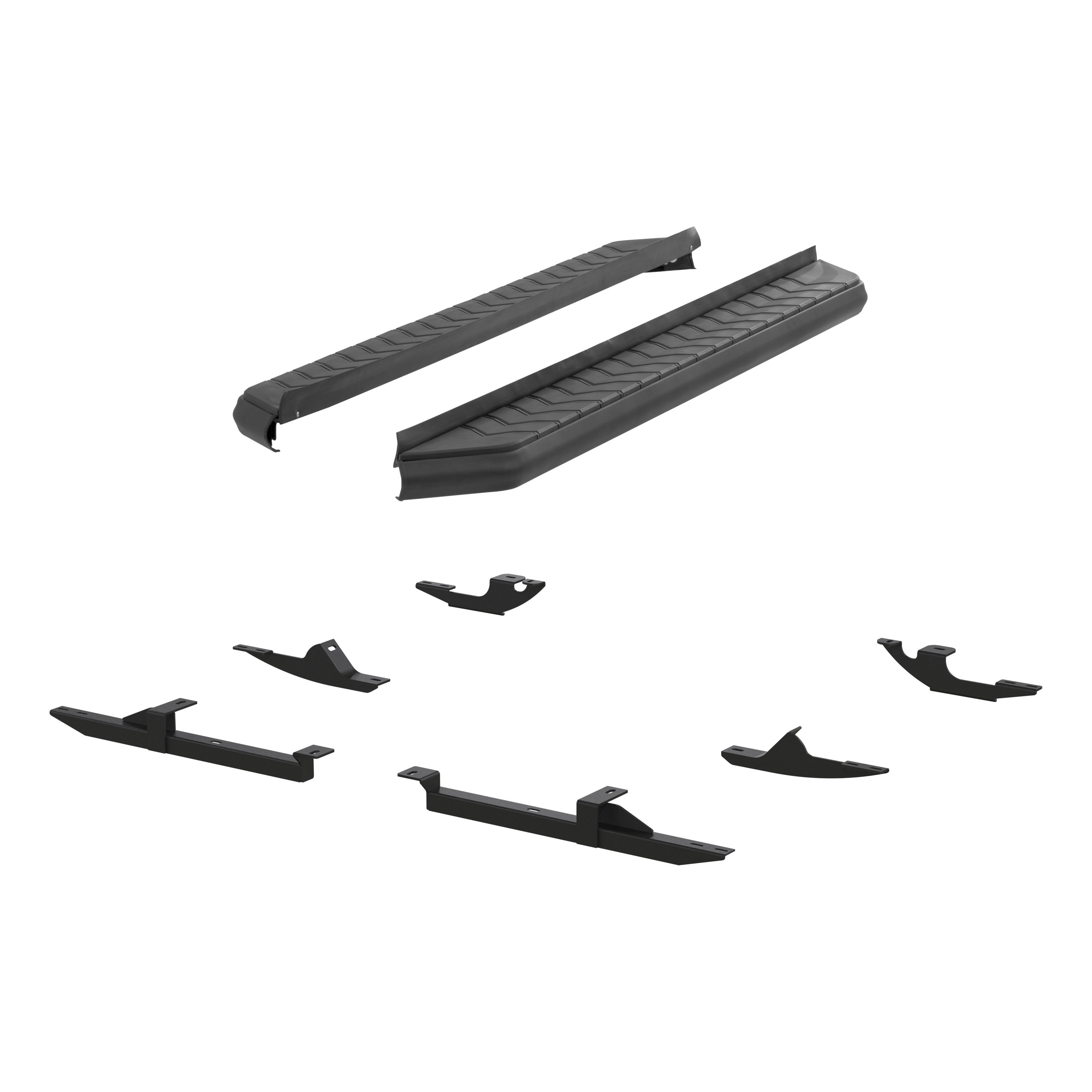 AeroTread 5" x 67" Black Stainless Running Boards, Select Jeep Compass, Patriot 2061008