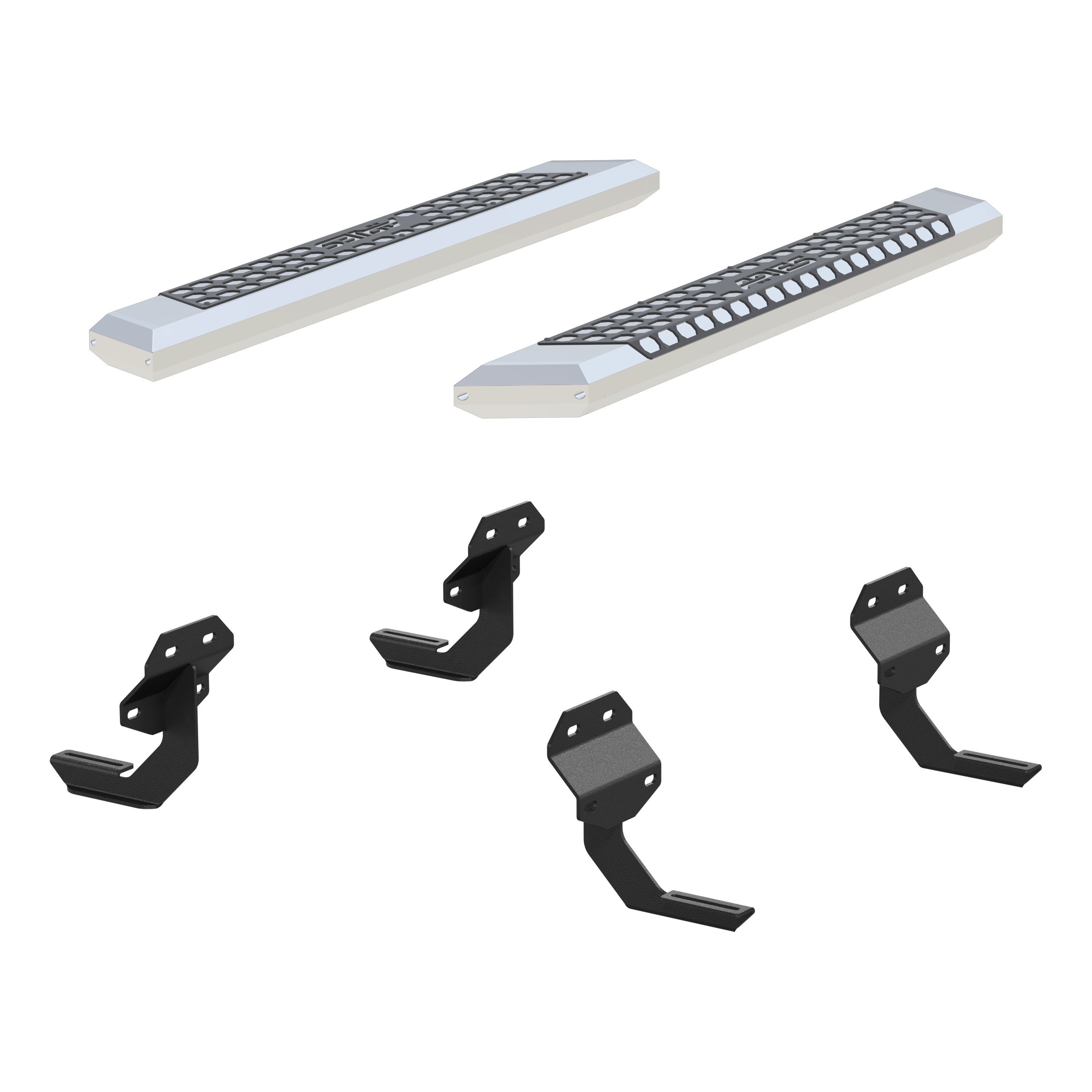 AdvantEDGE 5-1/2" x 53" Chrome Aluminum Side Bars, Select Ford F150, F250, F350 2555011