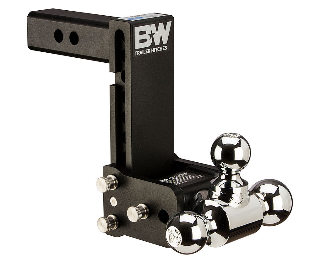 B&W Trailer Hitches - 10" Black Tow And Stow, Tri-Ball-Boxed - TS10049B