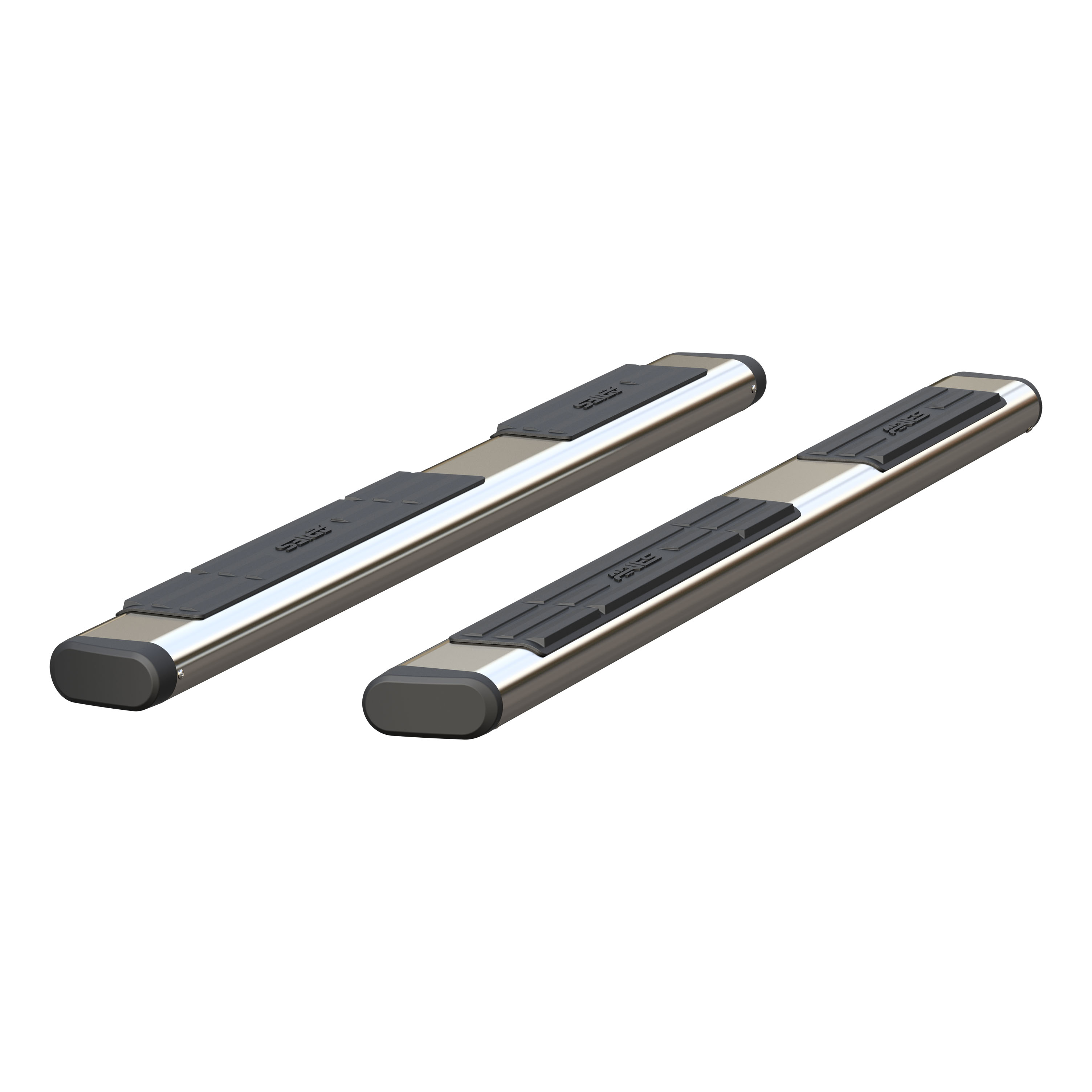 6" x 75" Polished Stainless Oval Side Bars, Select Ford F-150 4444018