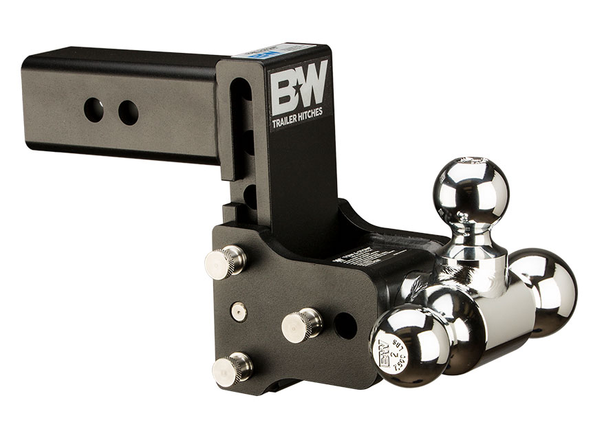 B&W Trailer Hitches - 2.5 Model 8 Black Tow And Stow Tri Ball - TS20048B