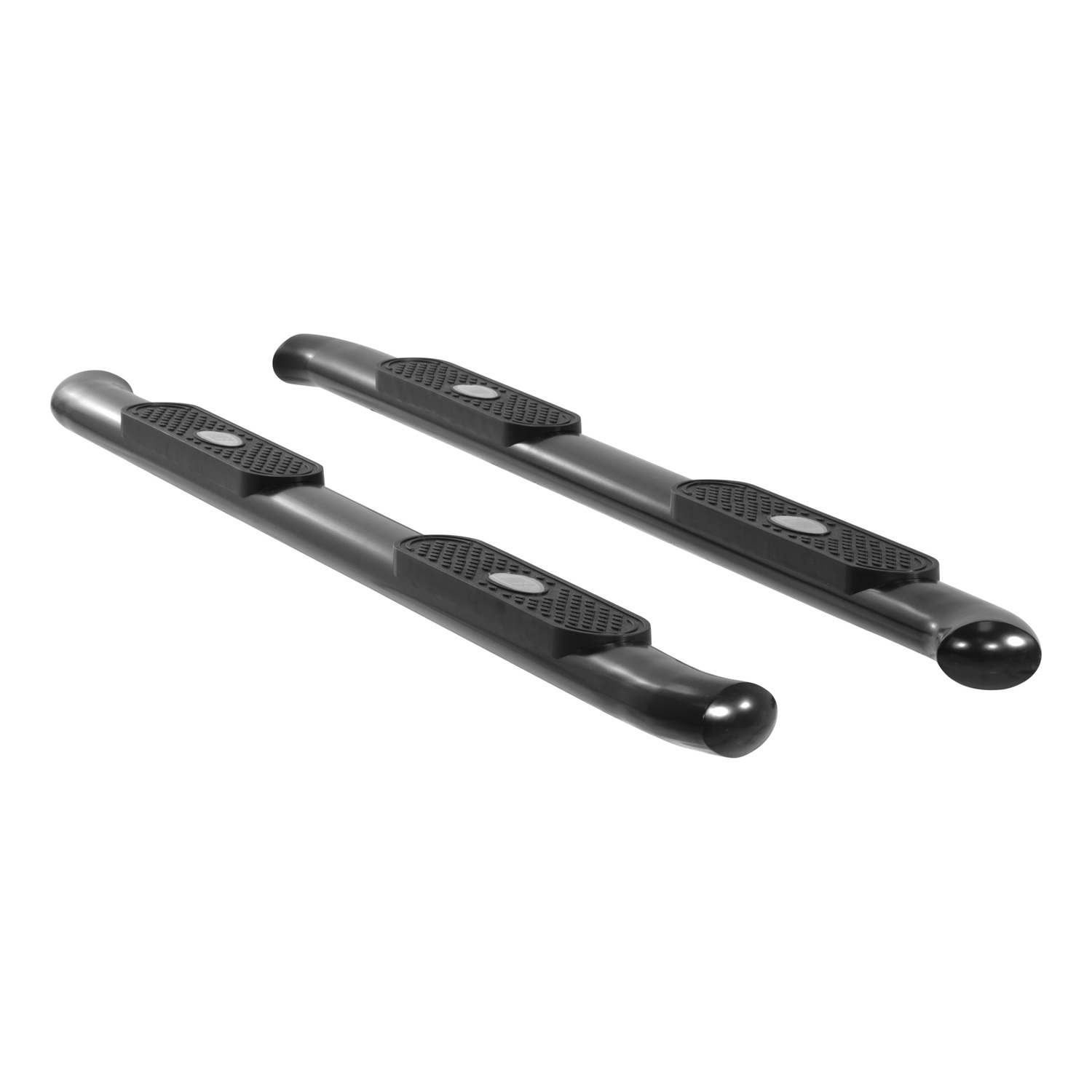 4" Black Steel Oval Side Bars, Select Silverado, Sierra 1500, 2500, 3500 HD S224045