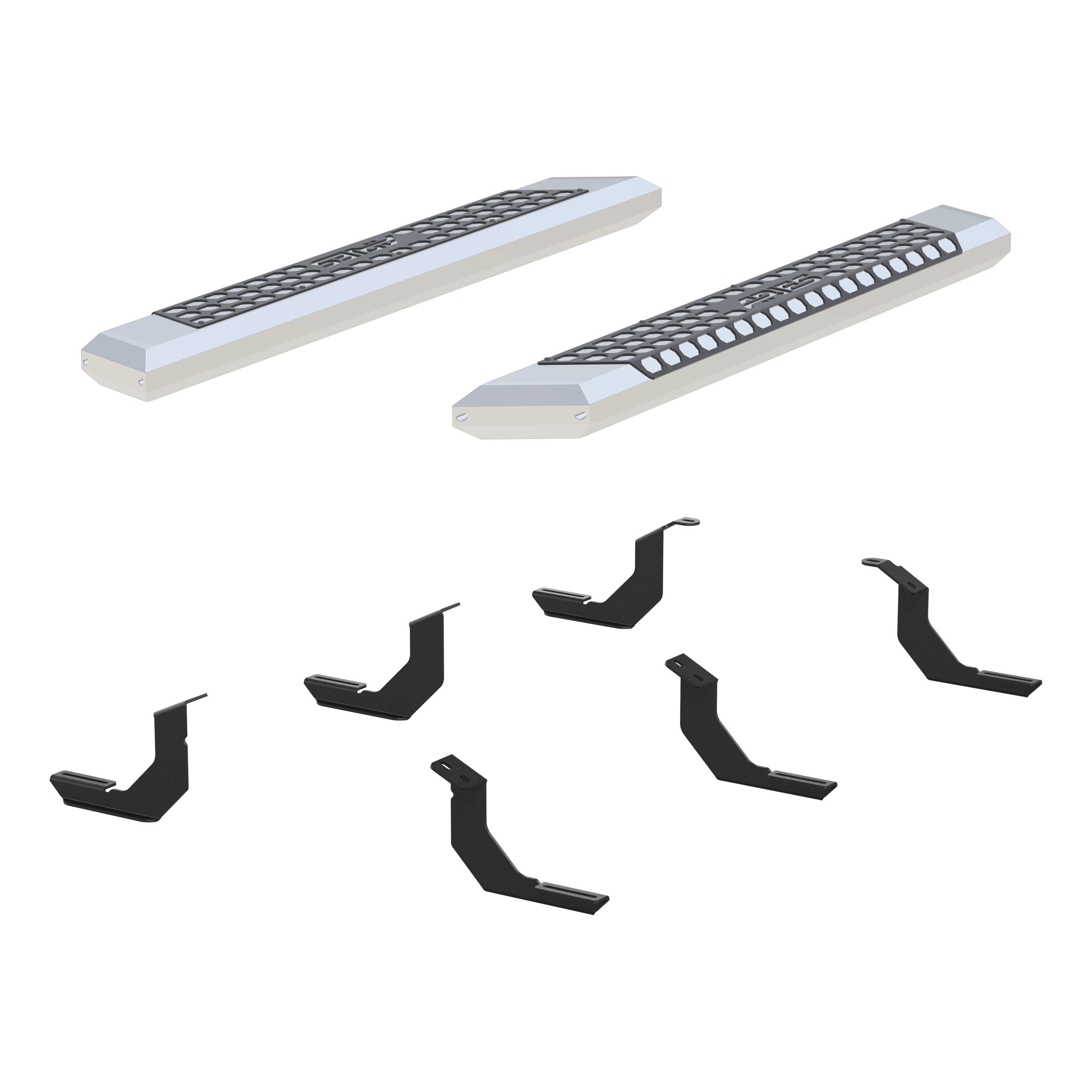 AdvantEDGE 5-1/2" x 53" Chrome Aluminum Side Bars, Select Toyota Tundra 2555018