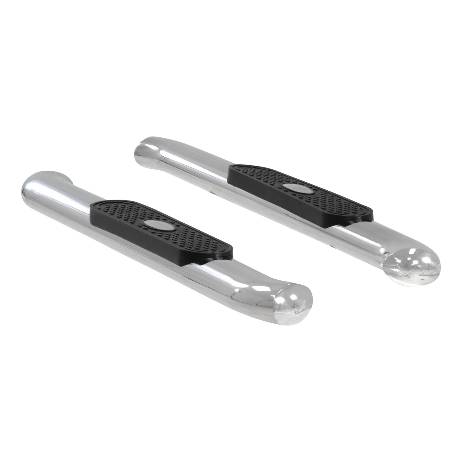4" Polished Stainless Oval Side Bars, Select Silverado, Sierra 1500, 2500, 3500 S224048-2