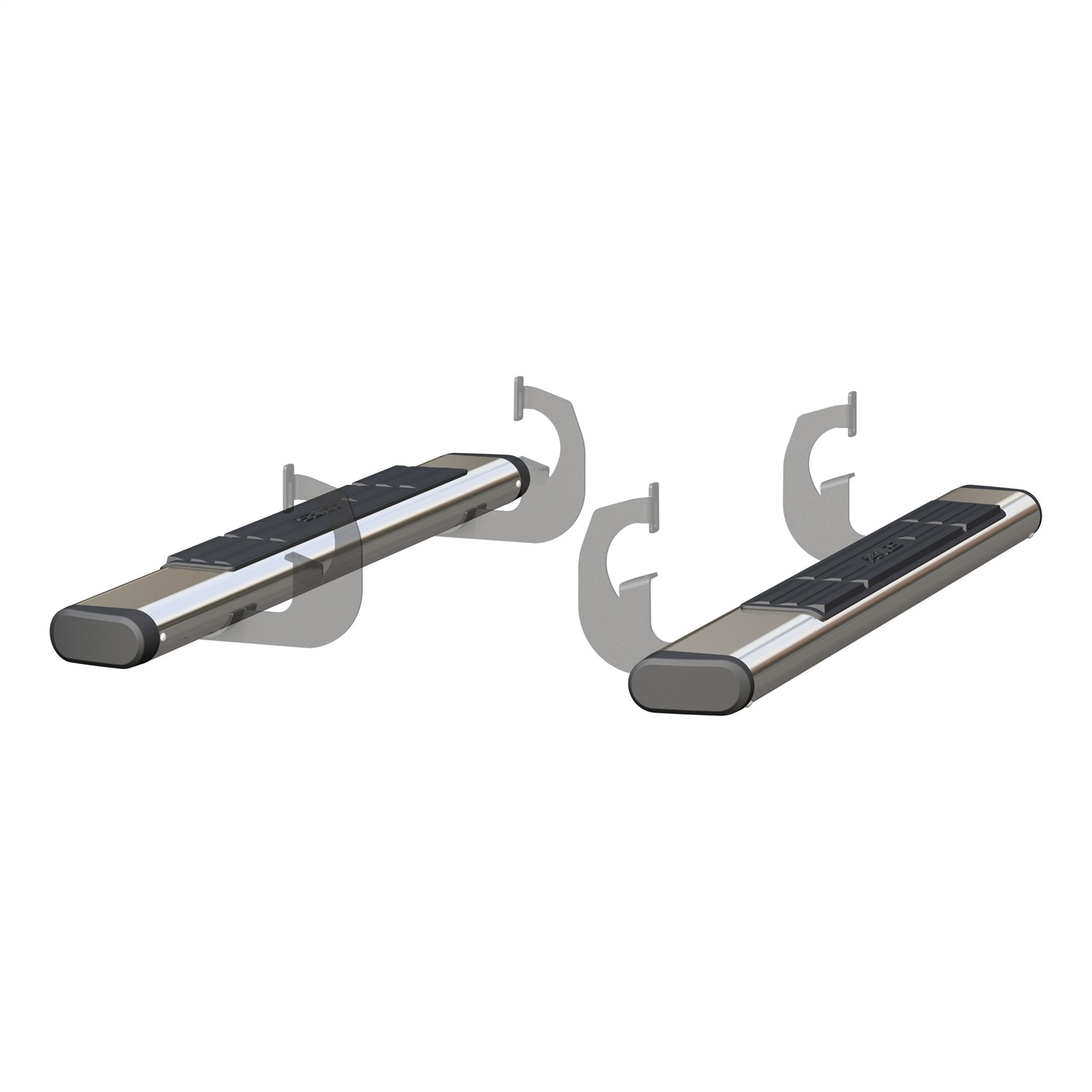 6" x 53" Polished Stainless Oval Side Bars, Select Chevy Silverado, GMC Sierra 4444040