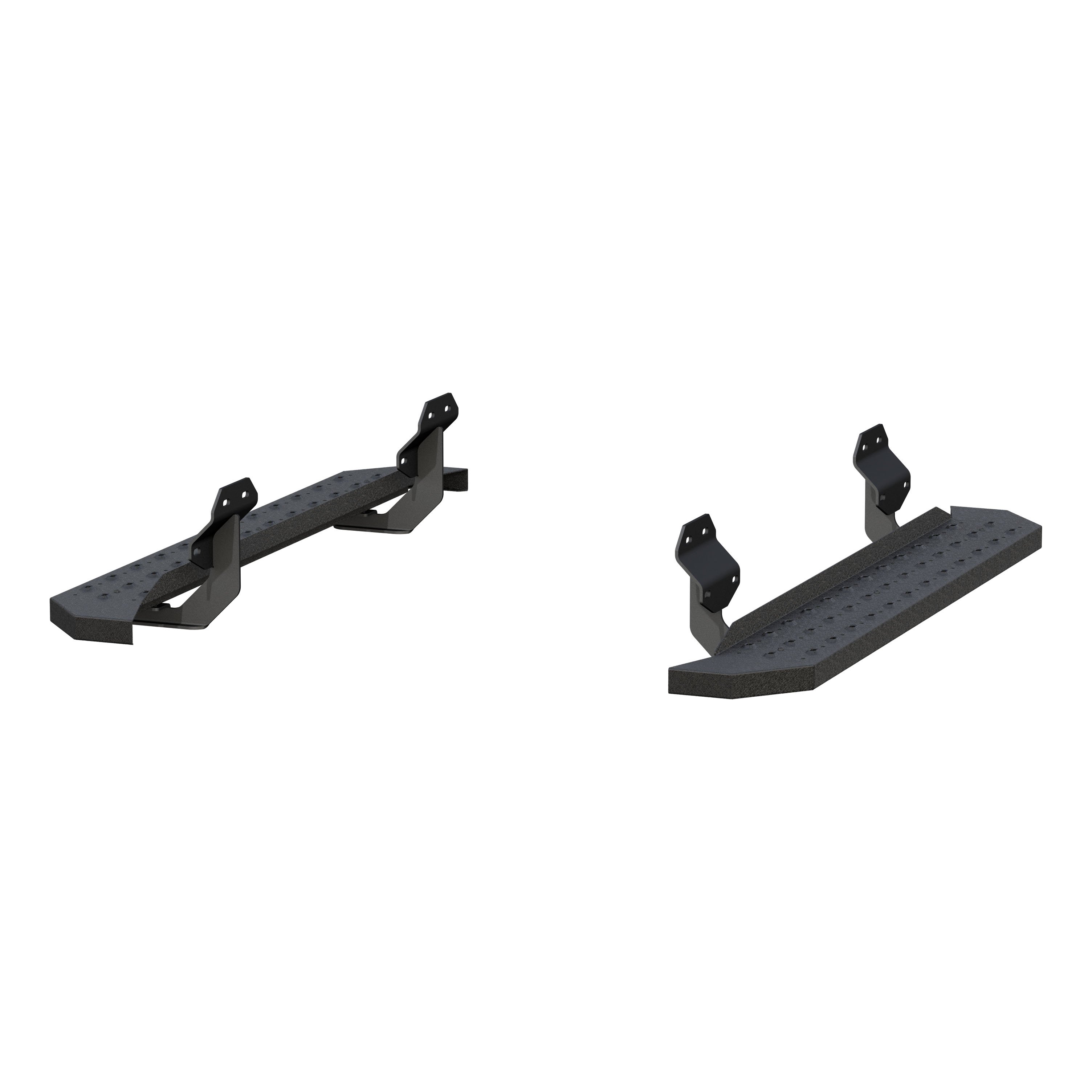 RidgeStep 6-1/2" x 53" Black Steel Running Boards, Select Ford F-Series 2055520