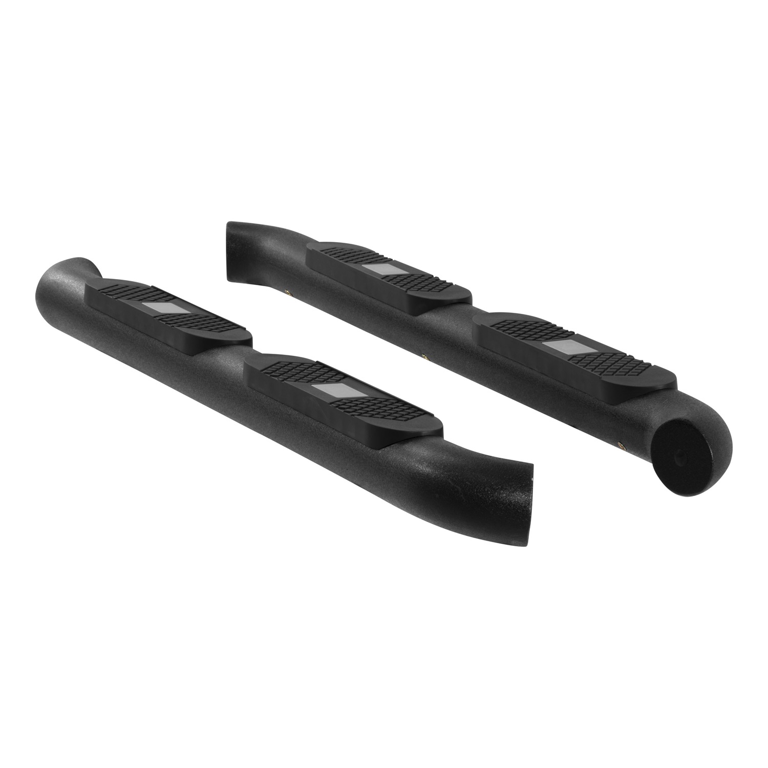 Big Step 4" Black Aluminum Round Side Bars, Select Jeep Wrangler JK AL231007