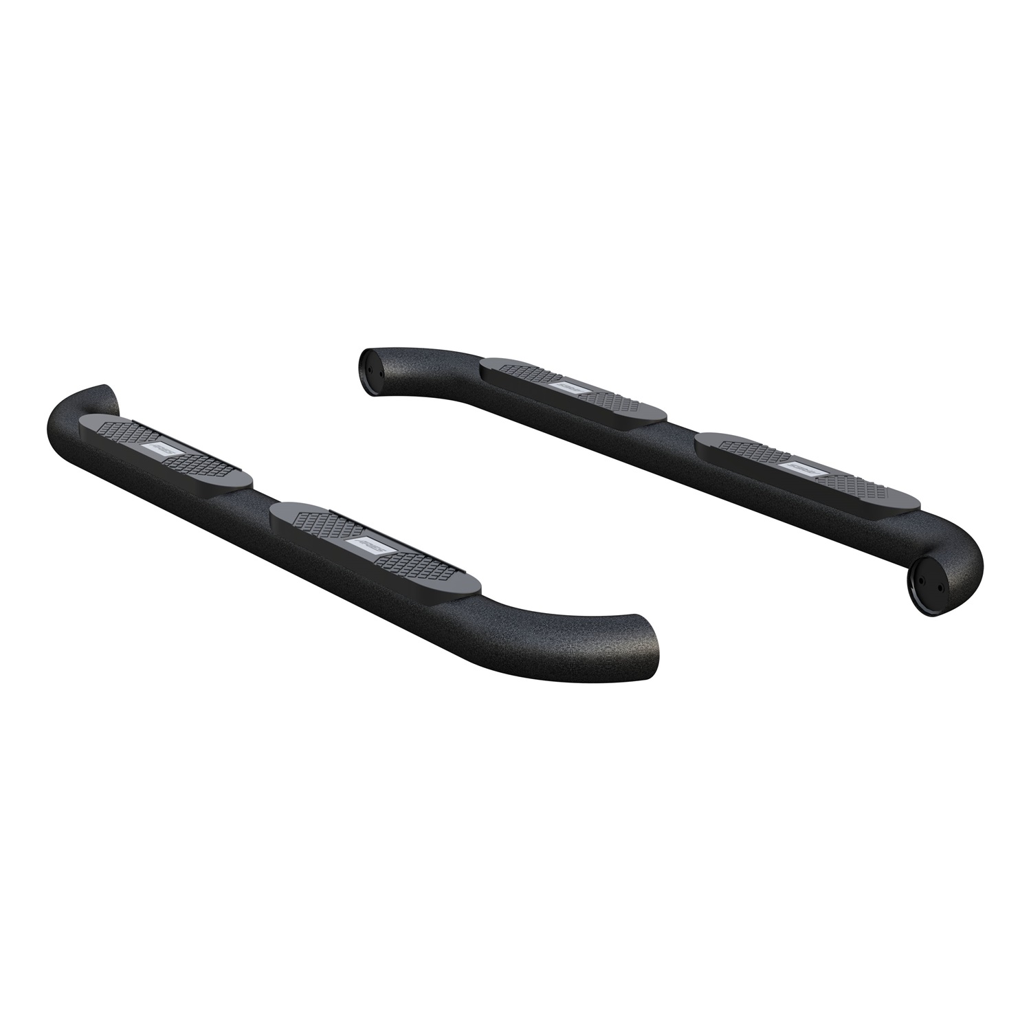 Big Step 4" Black Aluminum Round Side Bars, Select Dodge, Ram 1500 AL235040