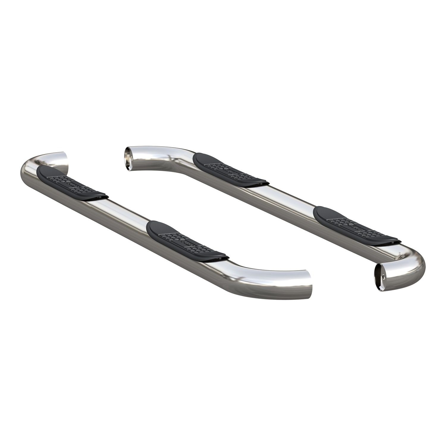 3" Round Polished Stainless Side Bars, Select Dodge, Ram 1500, 2500, 3500 205040-2