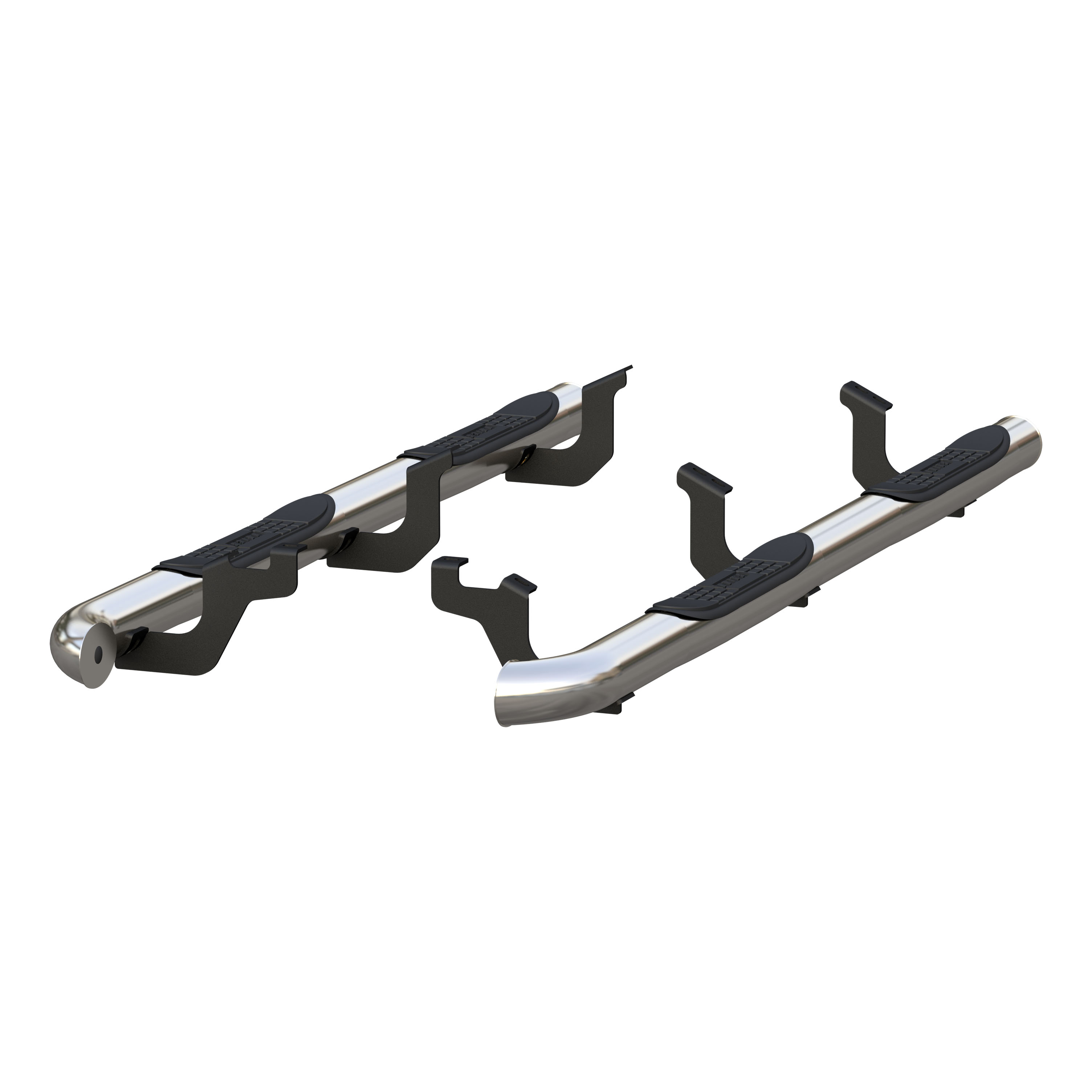 3" Round Polished Stainless Side Bars, Select Toyota 4Runner 202022-2