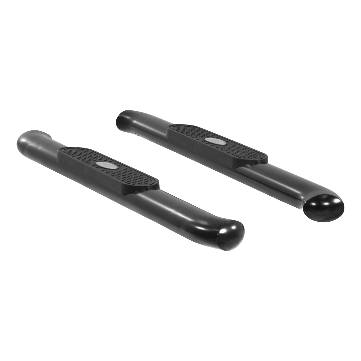 4 Black Steel Oval Side Bars, Select Silverado, Sierra 1500, 2500, 3500 S224017