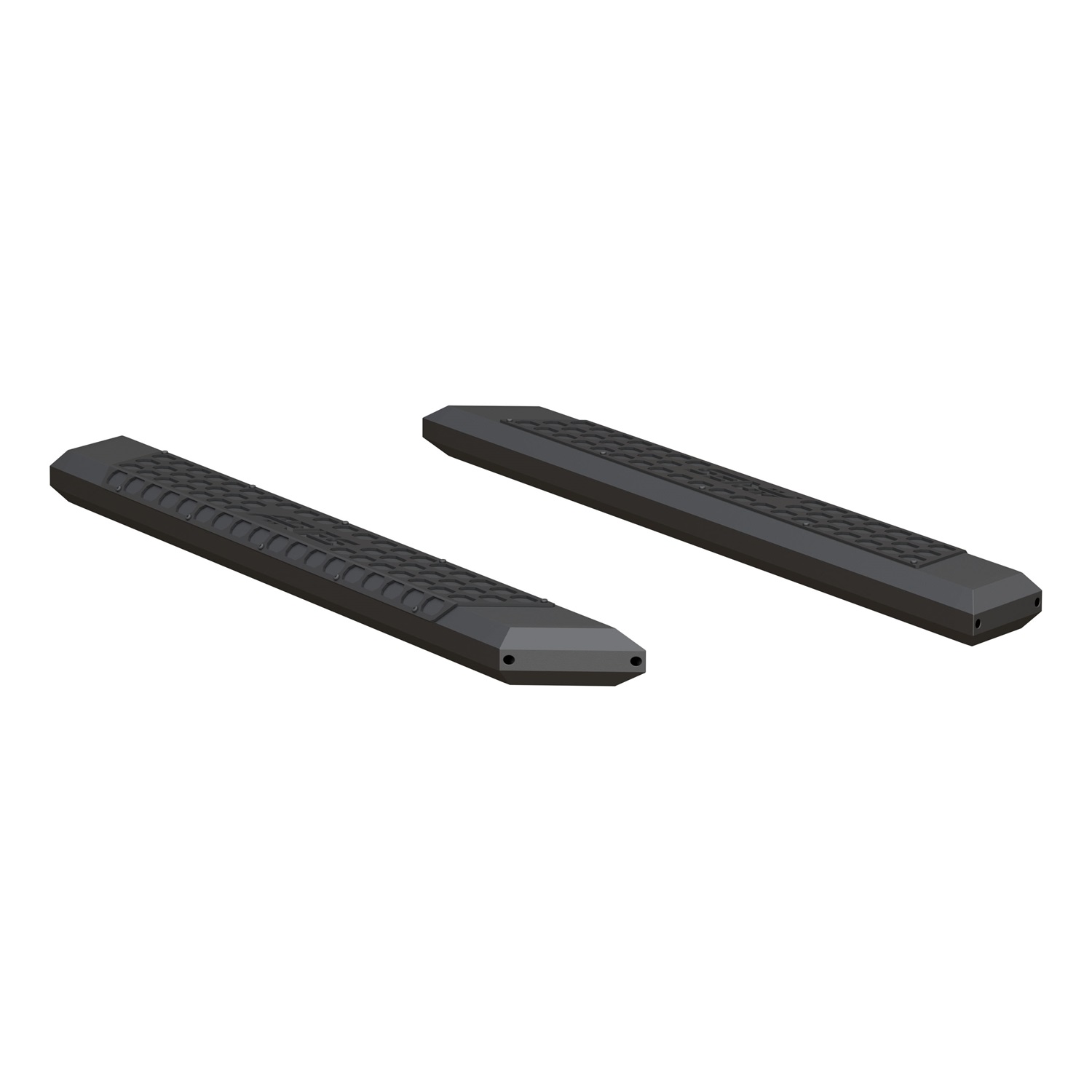 AdvantEDGE 5-1/2" x 53" Black Aluminum Side Bars (No Brackets) 2055953