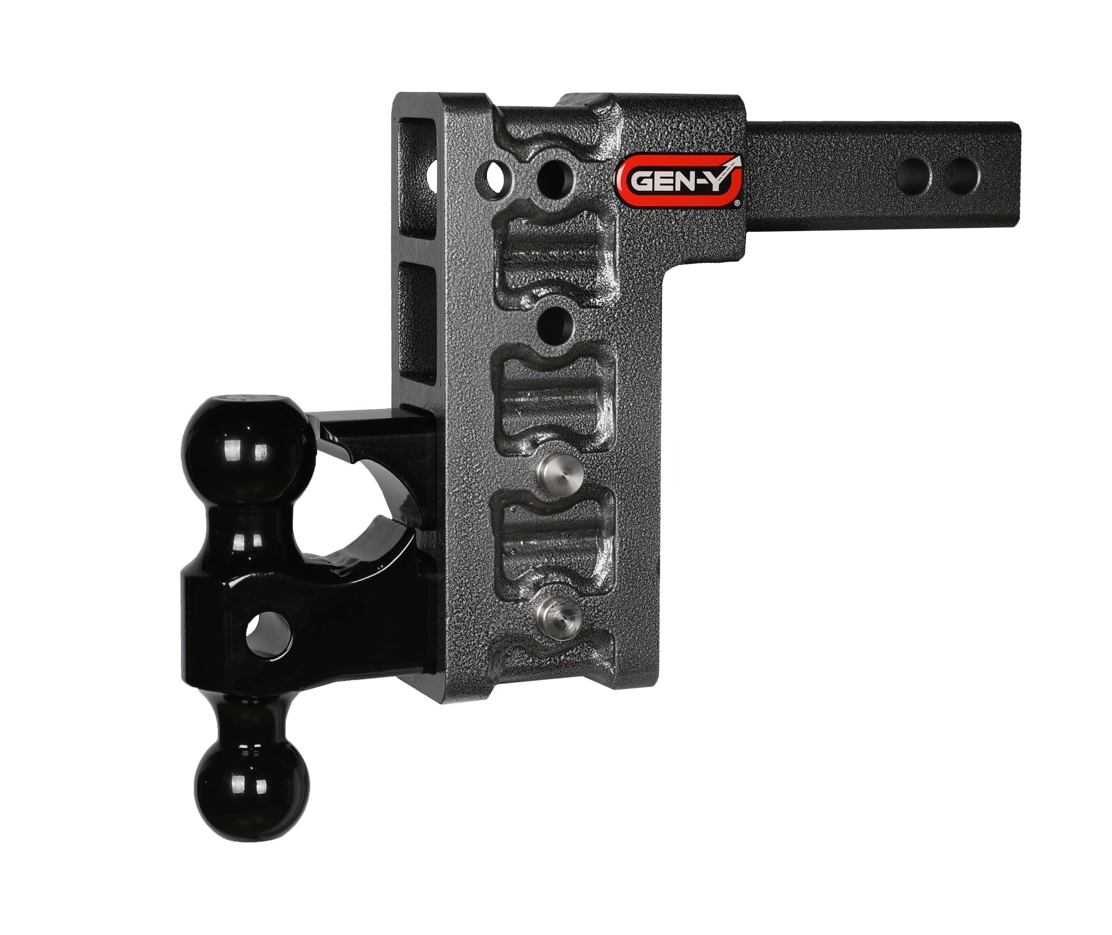 GEN-Y Hitch 2" Shank 7.5" Drop 2K TW 16K Hitch & Versa-Ball & Pintle Lock - GH-524