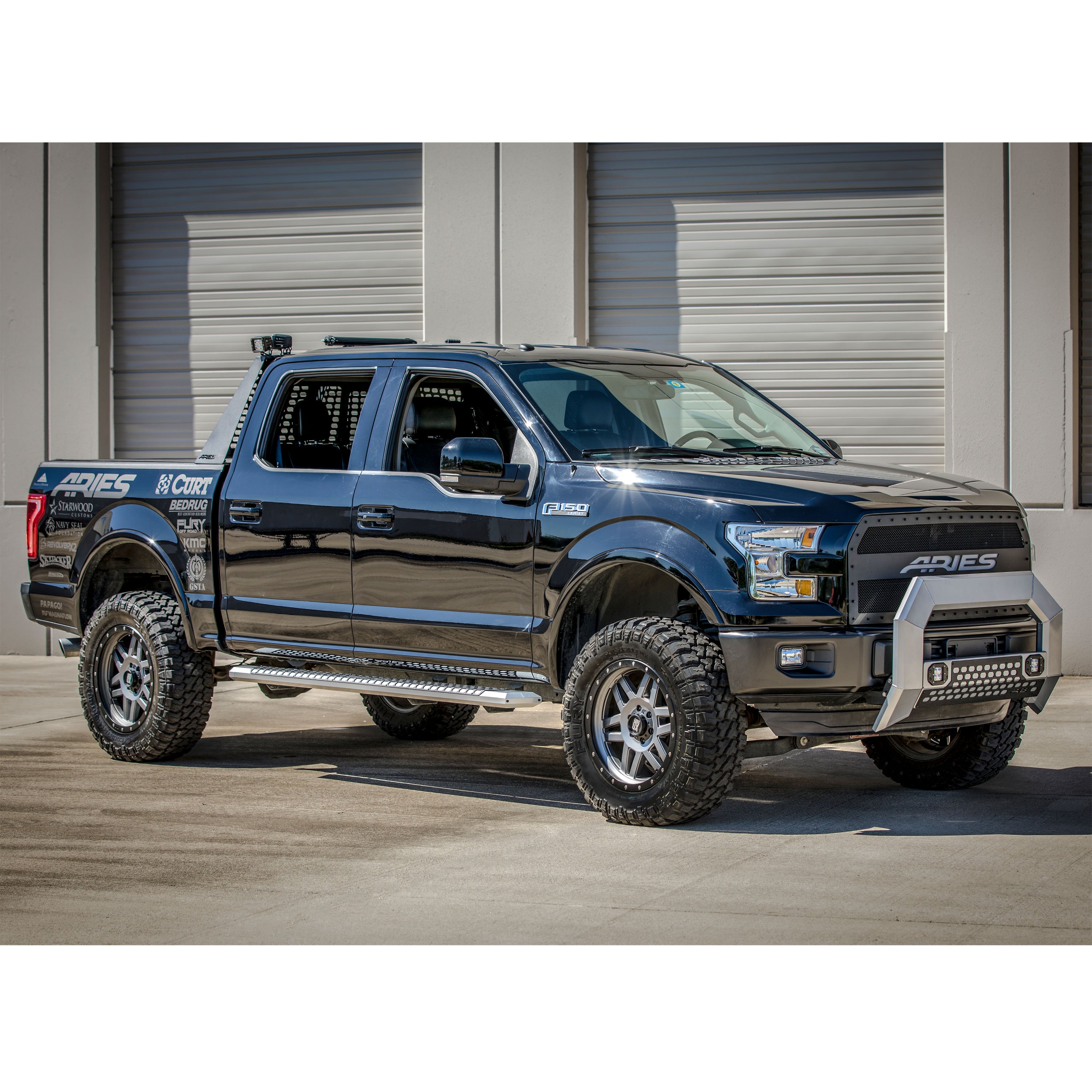 AdvantEDGE 5-1/2" x 75" Chrome Aluminum Side Bars, Select Ford F150, F250, F350 2555012