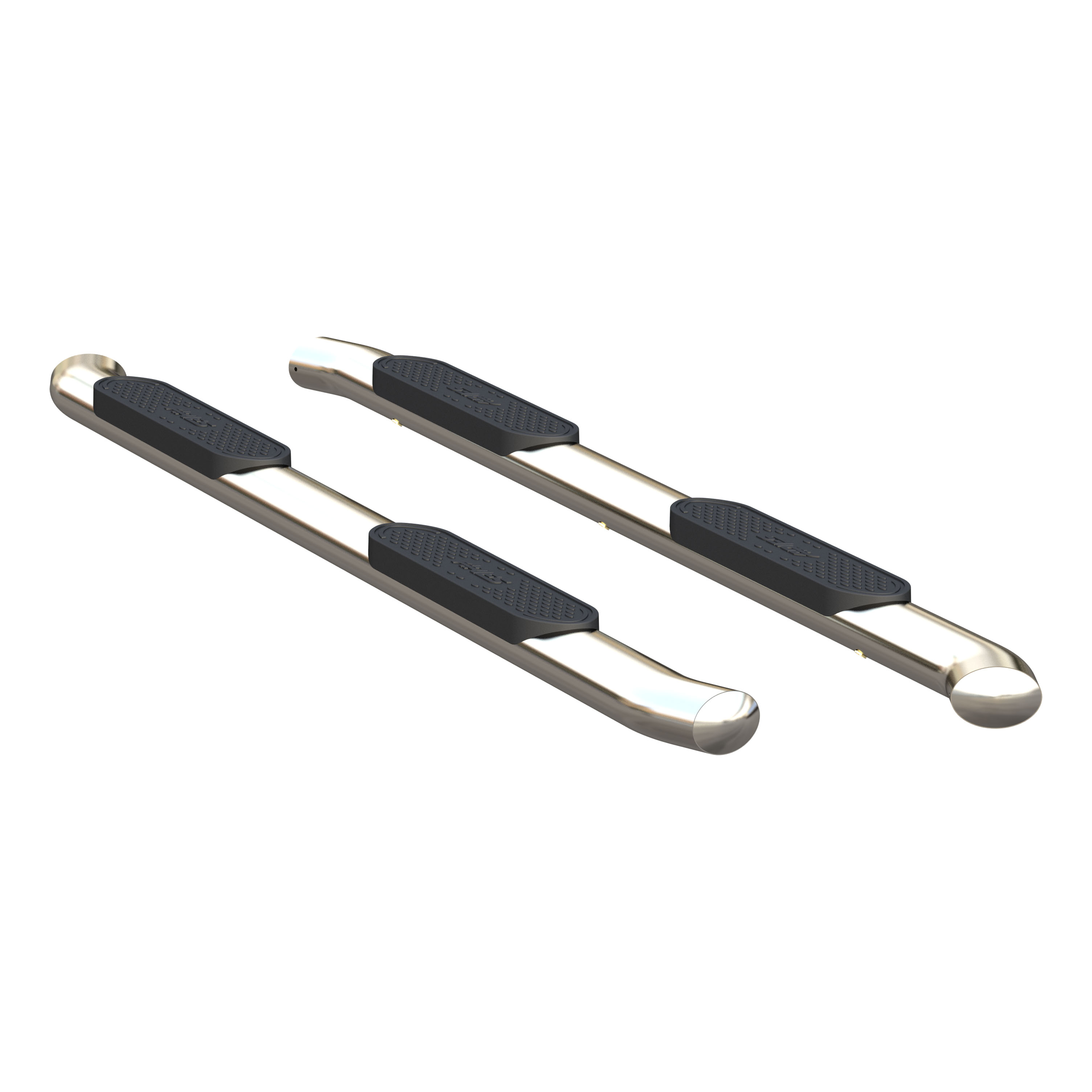 4" Polished Stainless Oval Side Bars, Select Ram 1500 S225045-2