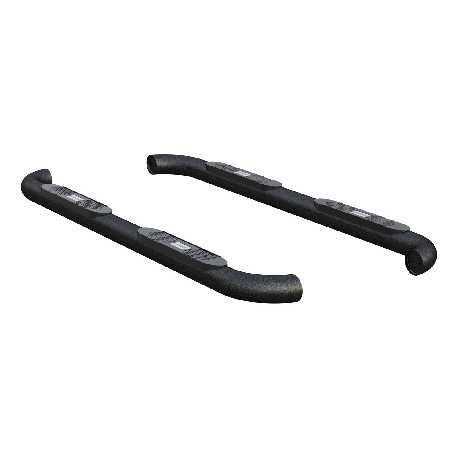 Big Step 4" Black Aluminum Round Side Bars, Select Dodge, Ram 1500, 2500, 3500 AL235041