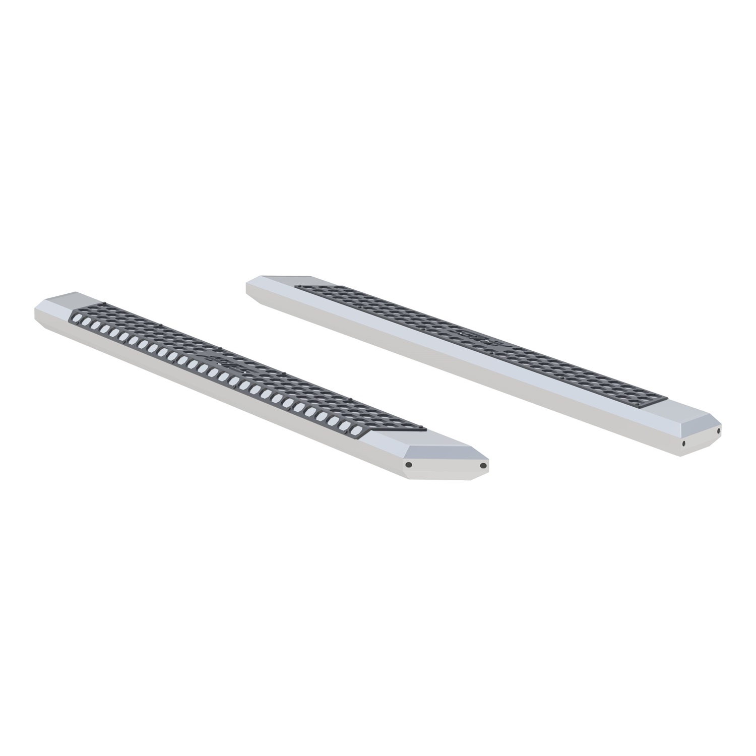 AdvantEDGE 5-1/2" x 75" Chrome Aluminum Side Bars (No Brackets) 2055875
