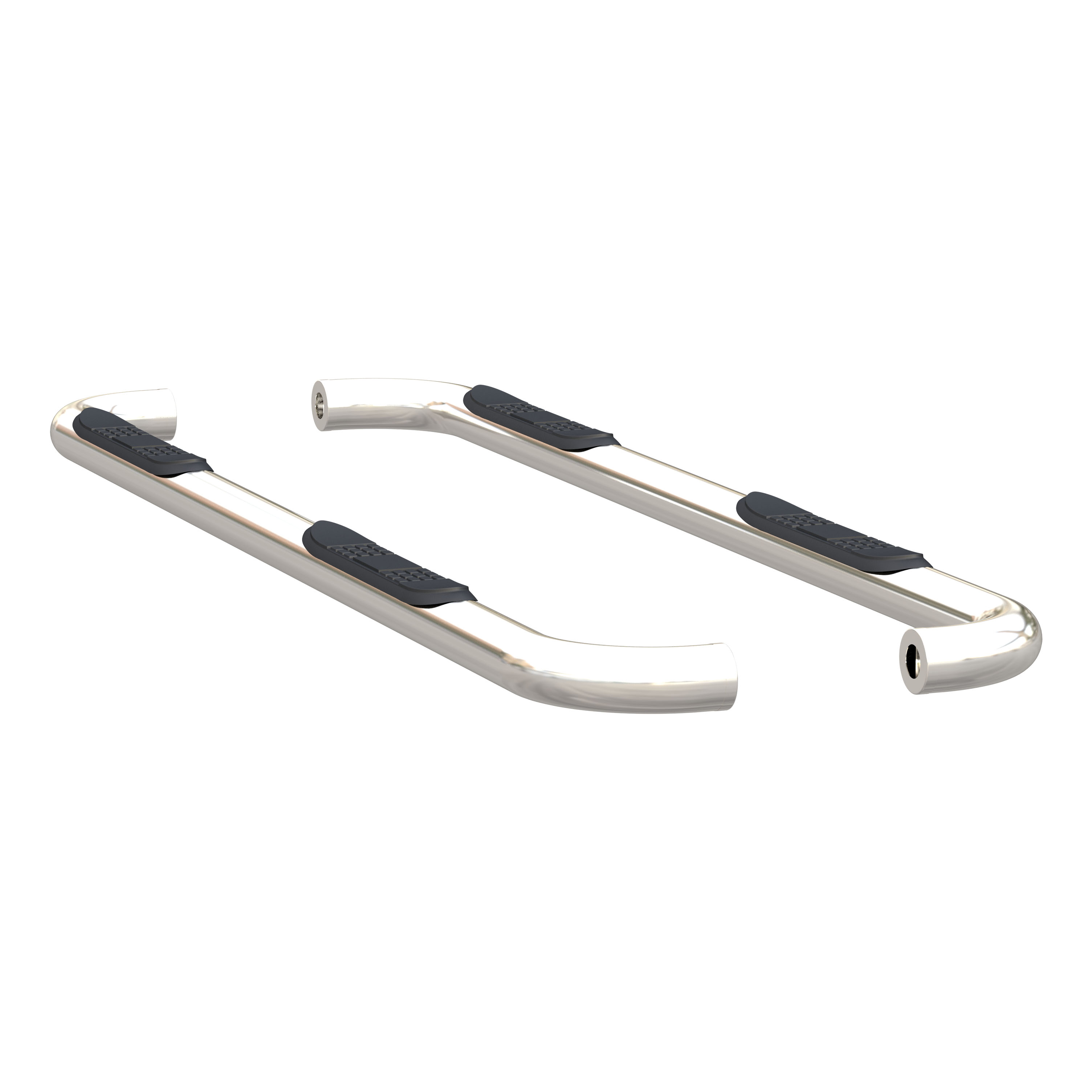3" Round Polished Stainless Side Bars, Select Ram 1500 205044-2