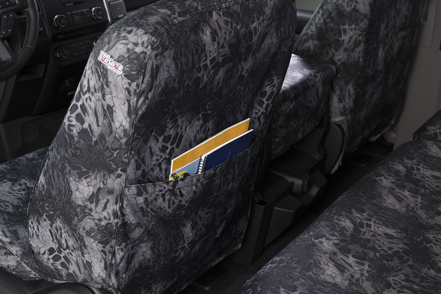 Prym1 Camo SeatSaver Custom Second Row Seat Covers - Blackout Camo SS7293PRBO
