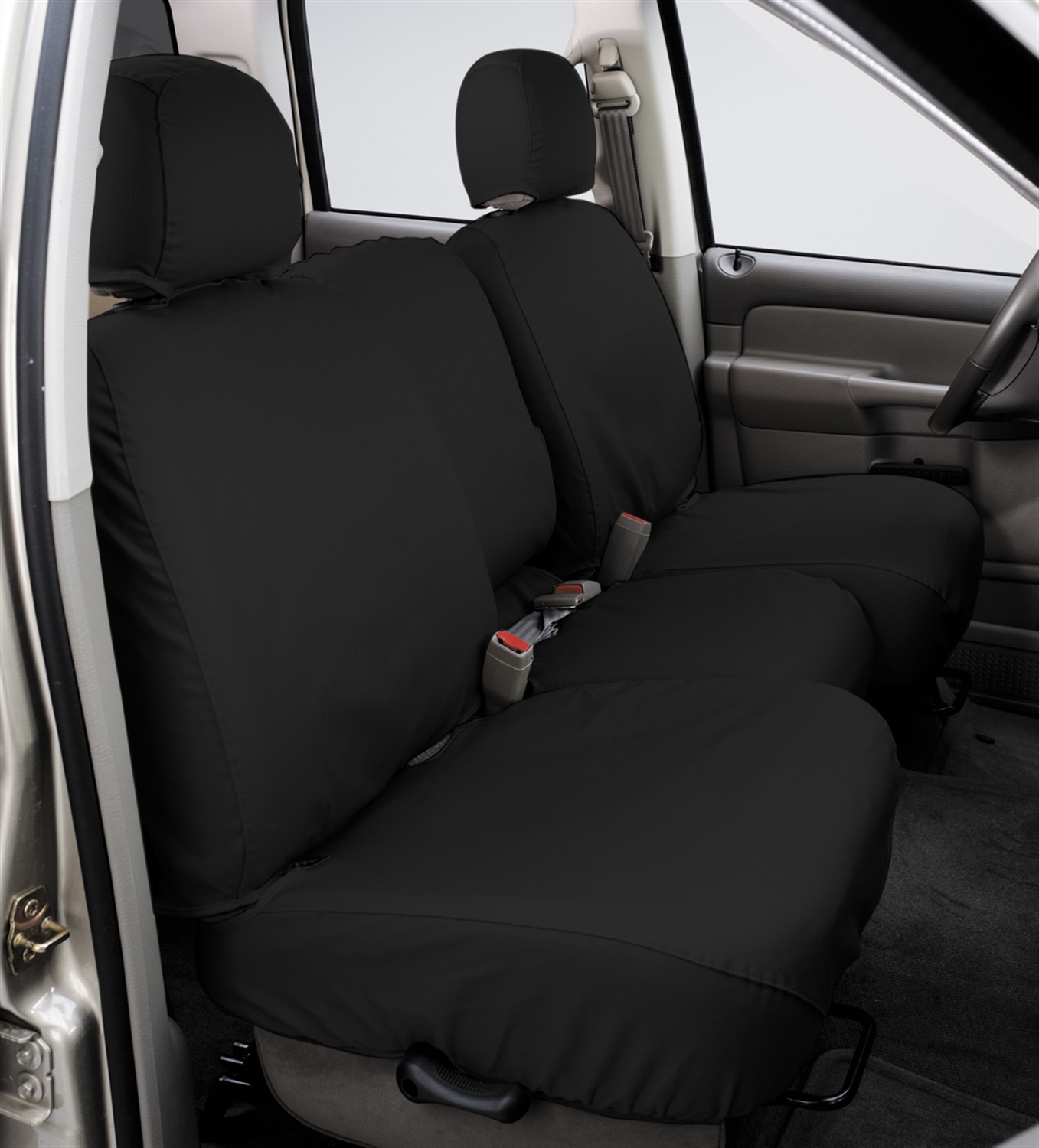 Polycotton SeatSaver Custom Second Row Seat Covers - Charcoal SS8481PCCH