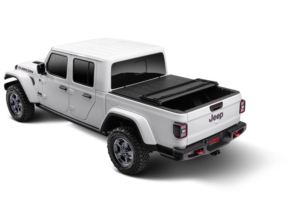 Trifecta 2.0 Tonneau Cover - Black - Leather Grained Fabric - 2020-2024 Jeep Gladiator (JT) with or without Trail Rail System 92895