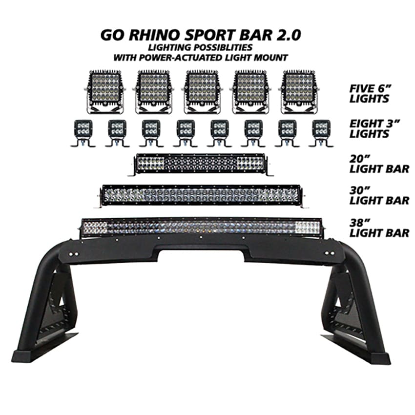 Sport Bar 2.0 - Complete Kit Sport Bar + Power Actuated Retractable Light Mount 911610T