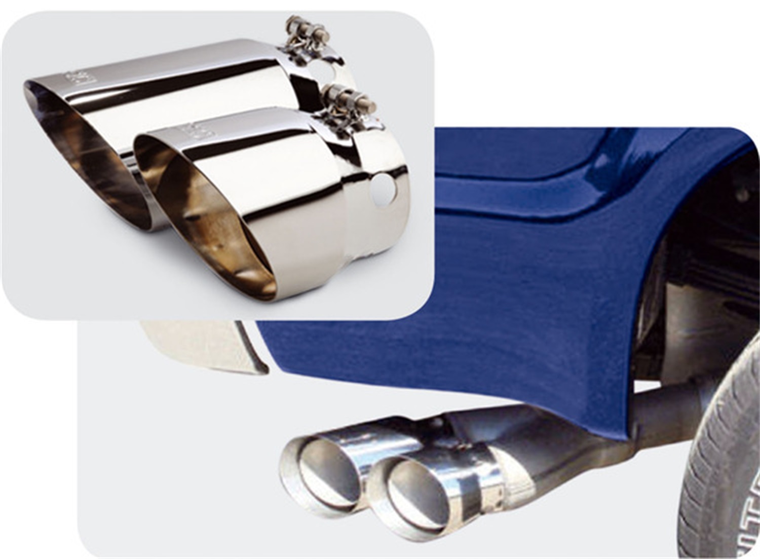 Exhaust tips Universal For 2 ¾"  diameter exhaust tubes GRT234410