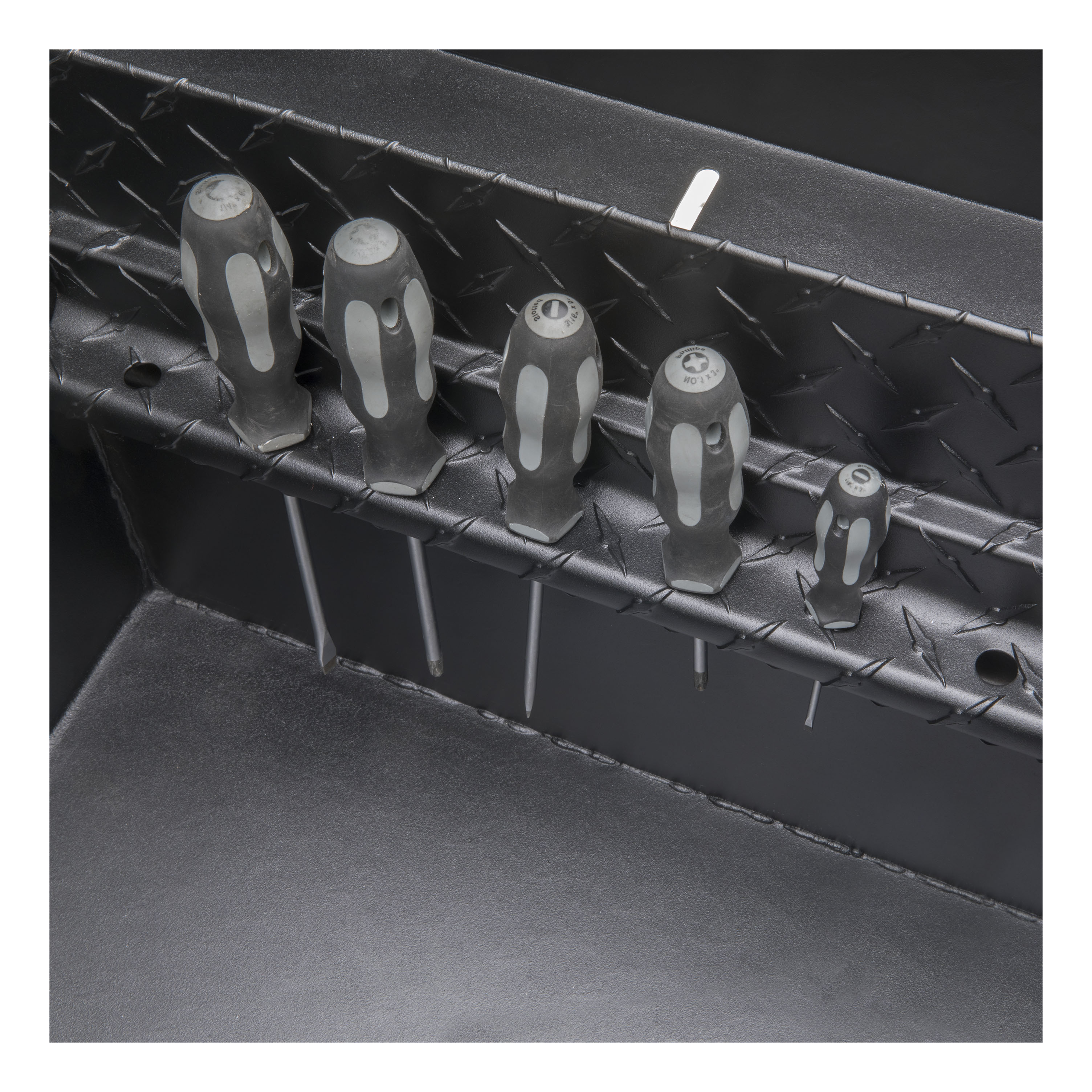 Matte Black Aluminum 69" Deep Angled Crossover Truck Tool Box - TBSD-69-A-MB