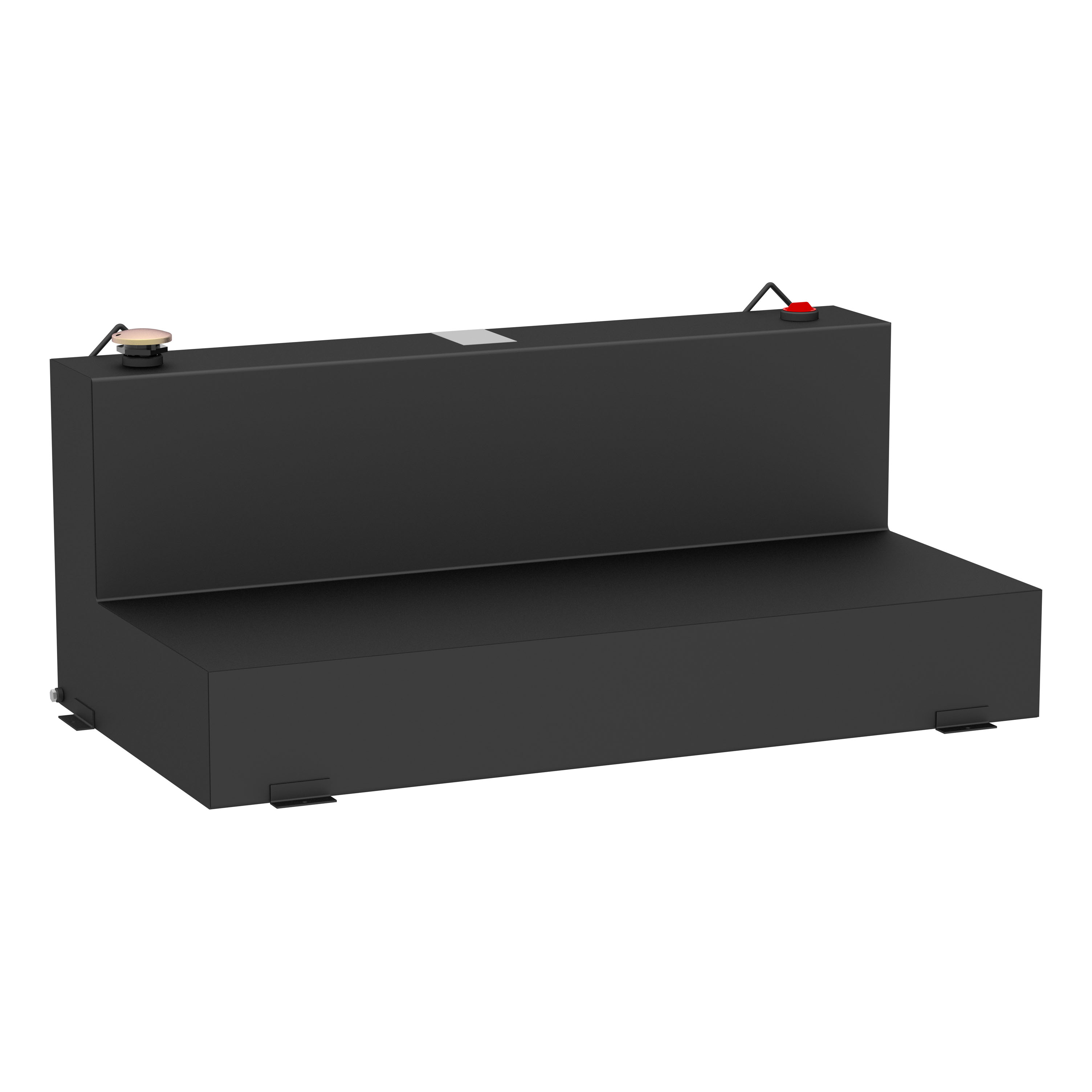 Matte Black 100-Gallon L-Shape Steel Transfer Tank - ST-100-L-MB