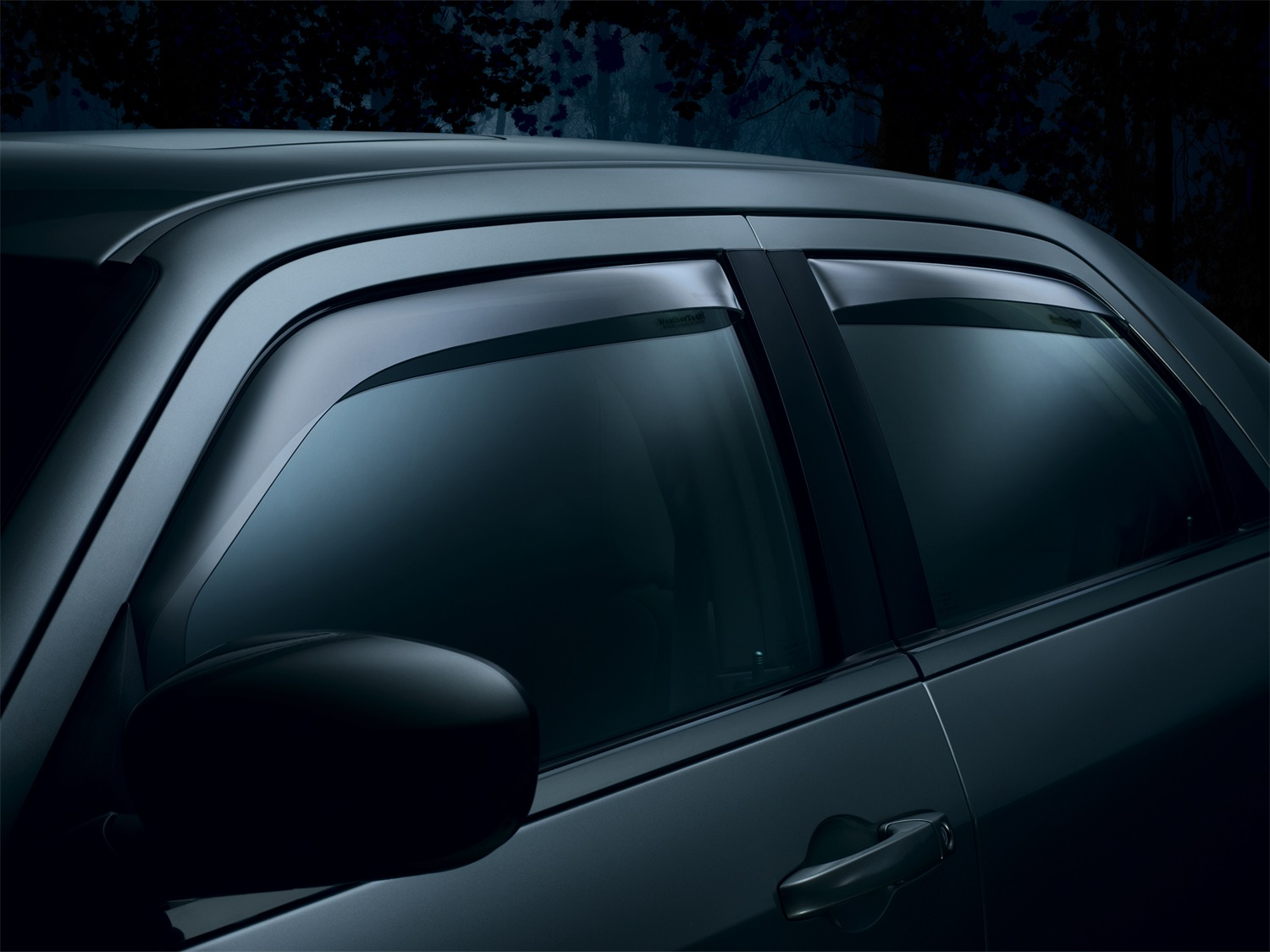 Front&Rear Side Window Deflectors, Light Smoke 72755