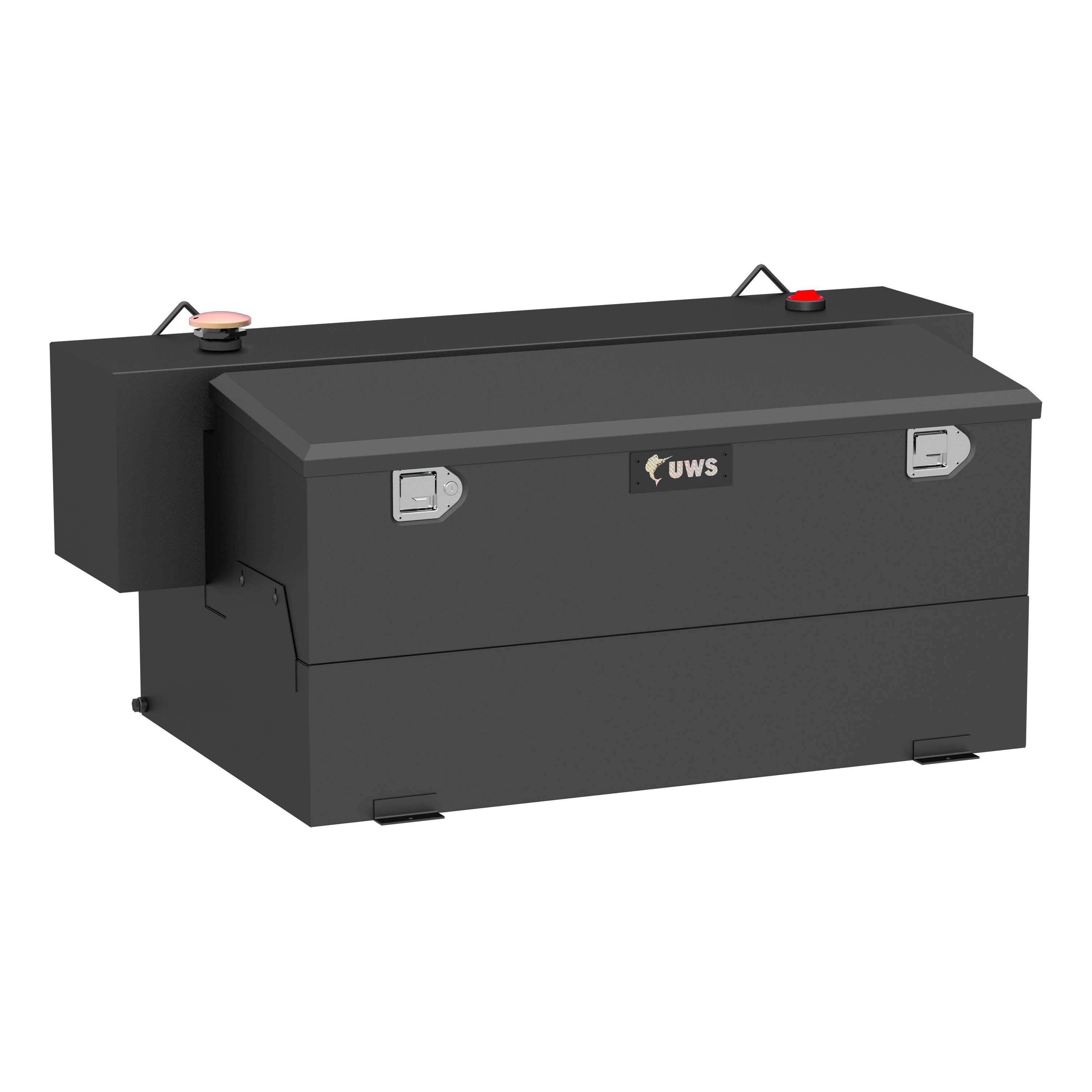 Matte Black Hammerhead-Style 100-Gallon Steel-Aluminum Combo Transfer Tank - ST-100HH-CB-MB