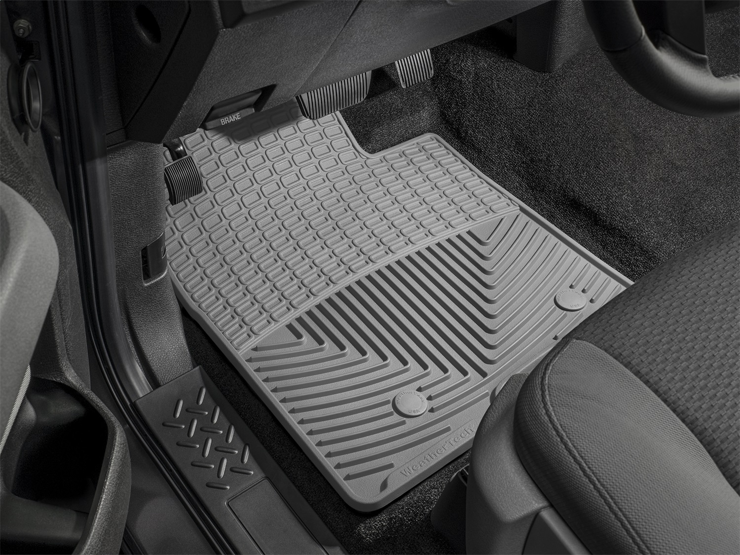 Front Rubber Mats, Grey W40GR