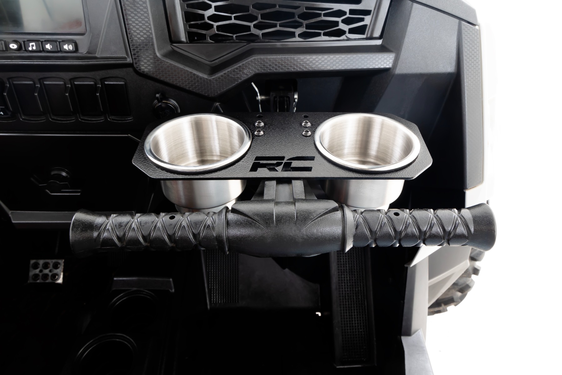 Passenger Grip Handle Dual Cup Holder | Polaris RZR 93058