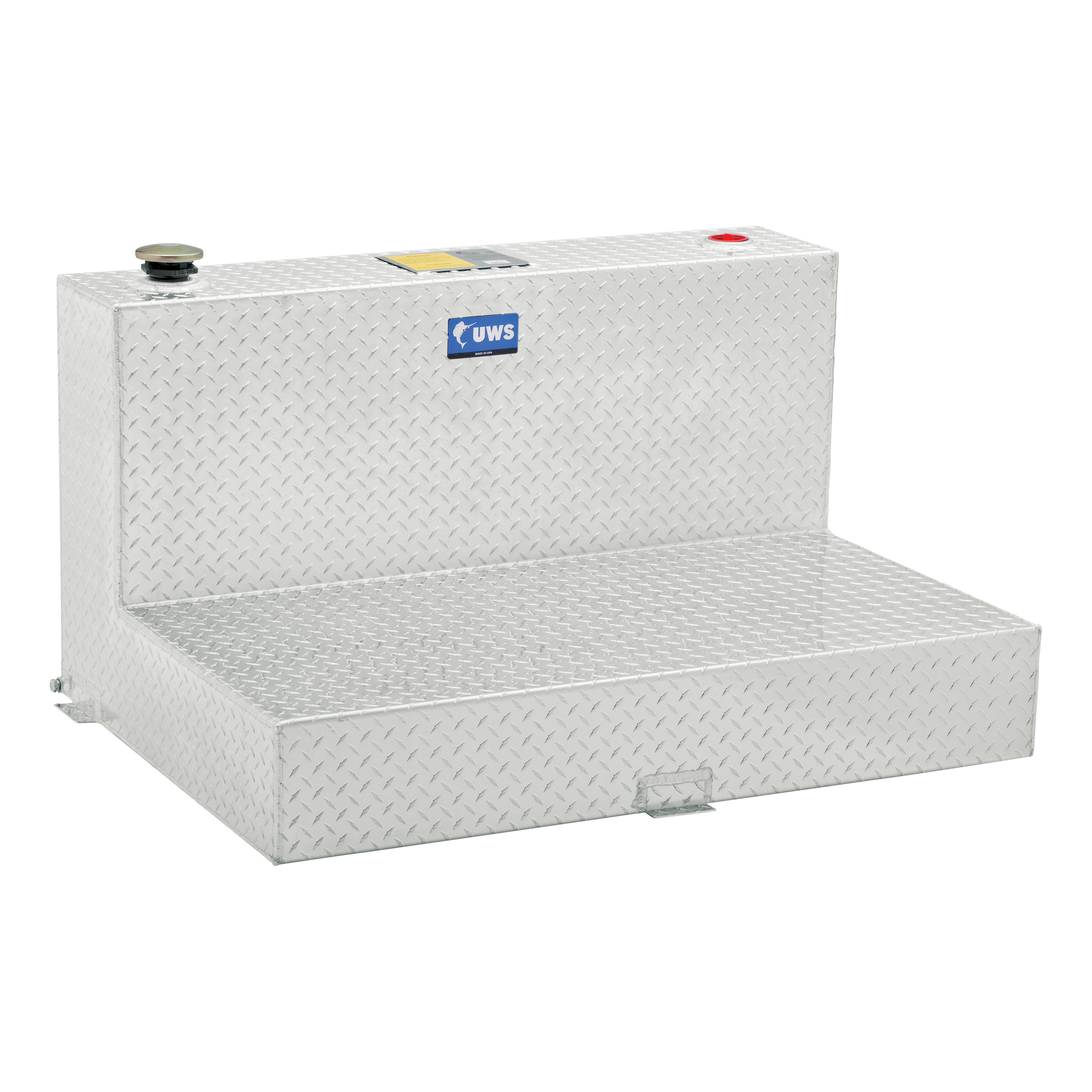 85-Gallon L-Shape Bright Aluminum Transfer Tank - TT-85-L-T-P