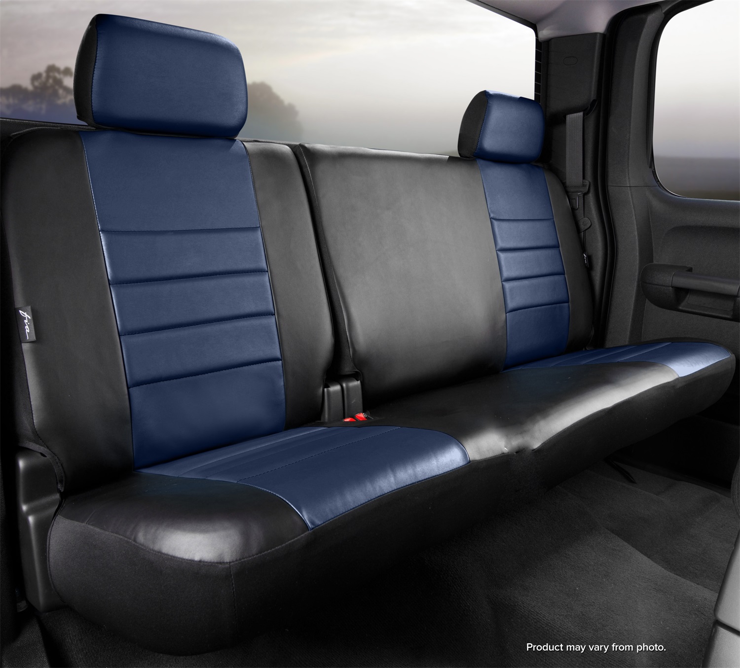 SL Rear Seat Cover Solid Backrest, Split Cushion 60/40 SL65-3 BLUE
