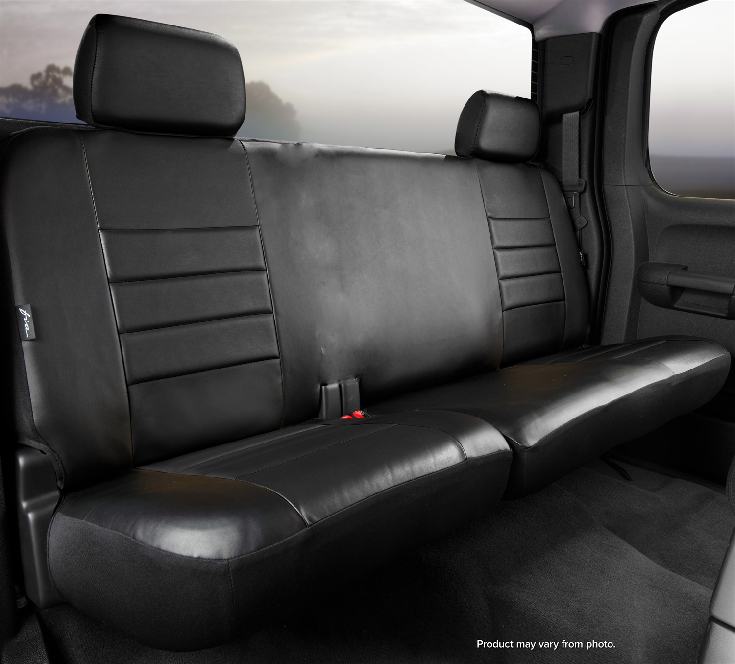 SL Rear Seat Cover Solid Backrest, Split Cushion 60/40 SL65-30 BLK/BLK