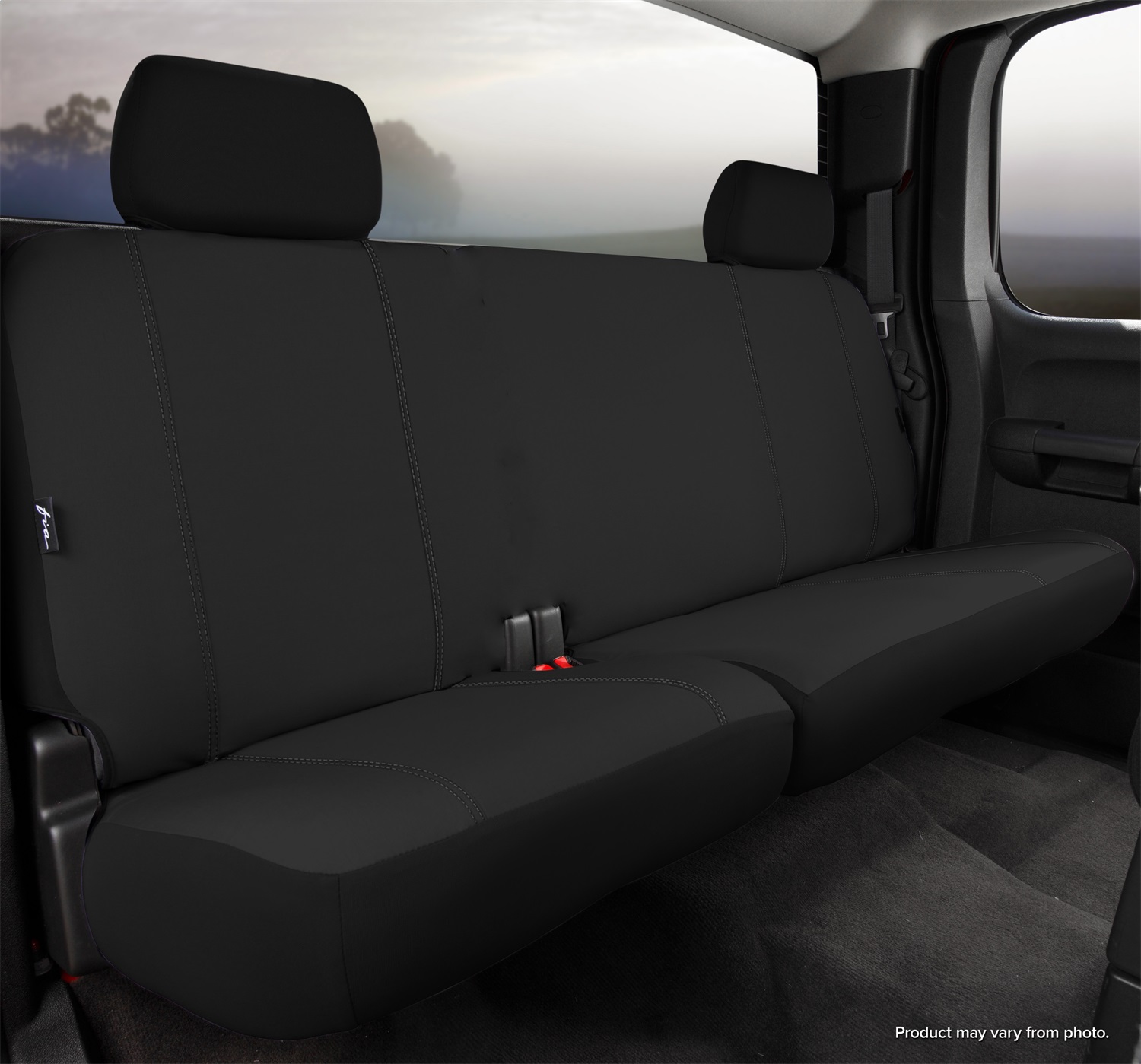 SP Rear Seat Cover Solid Backrest, Split Cushion 60/40 SP85-3 BLACK