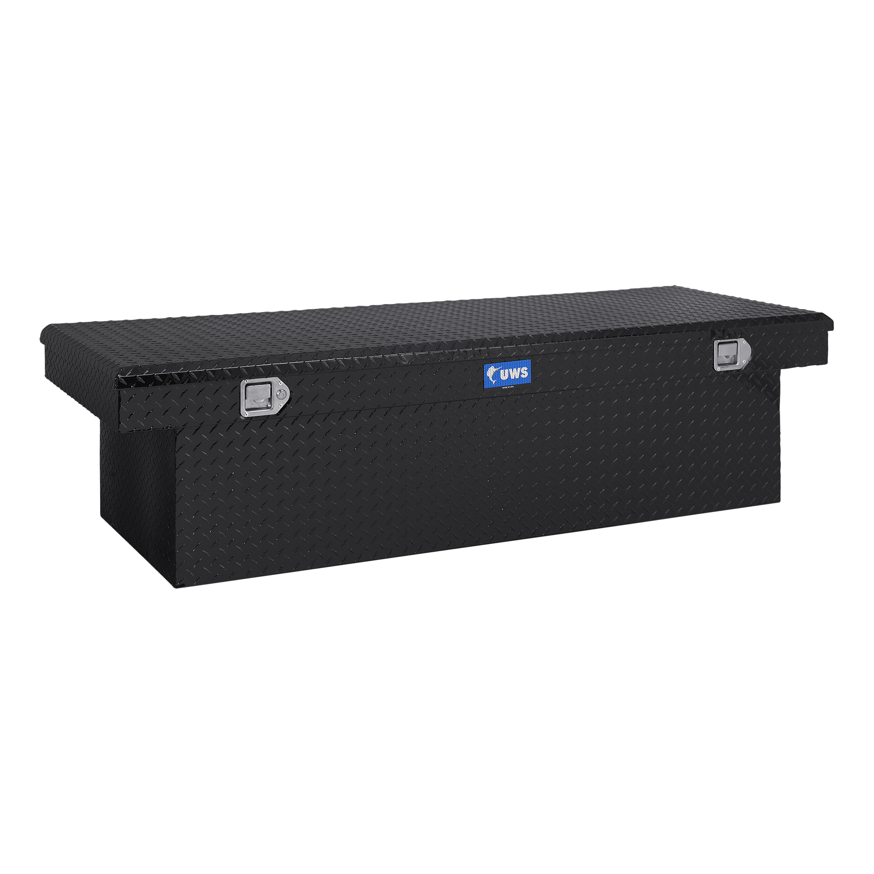 UWS 72in. Aluminum Single Lid Crossover Toolbox Deep Extra Wide Black TBSD-72-LBTA-BLK