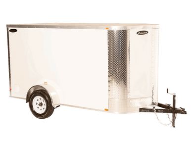 4x6 V-Nose Cargo Trailer – Single Axle, Tubular Frame, Swing Door - 075V