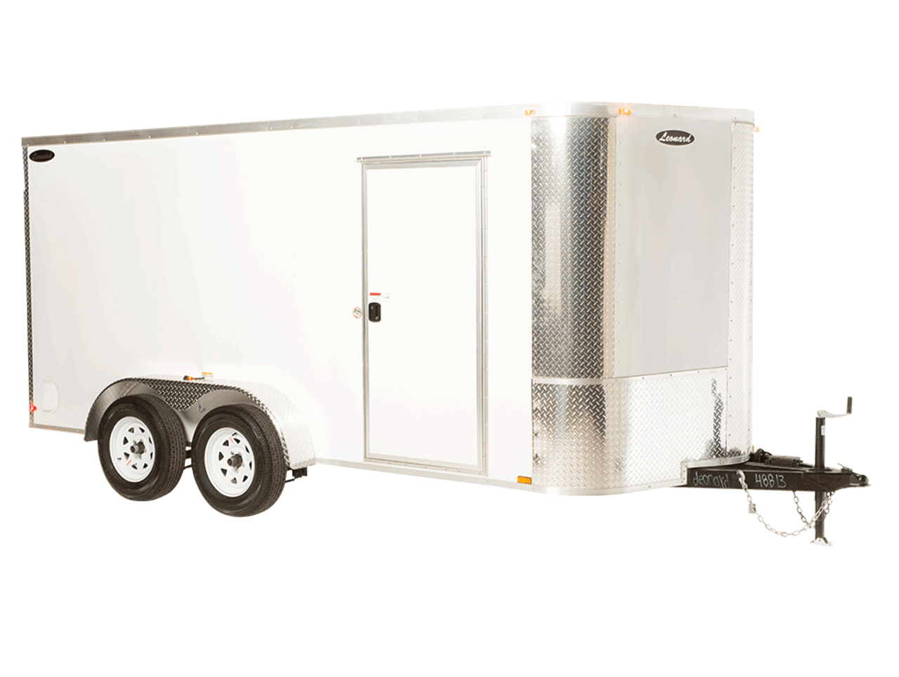 7x14 Tandem Axle Enclosed Cargo Trailer – V-Nose, Ramp Door, 7K GVWR, 6'3" Interior - 255V