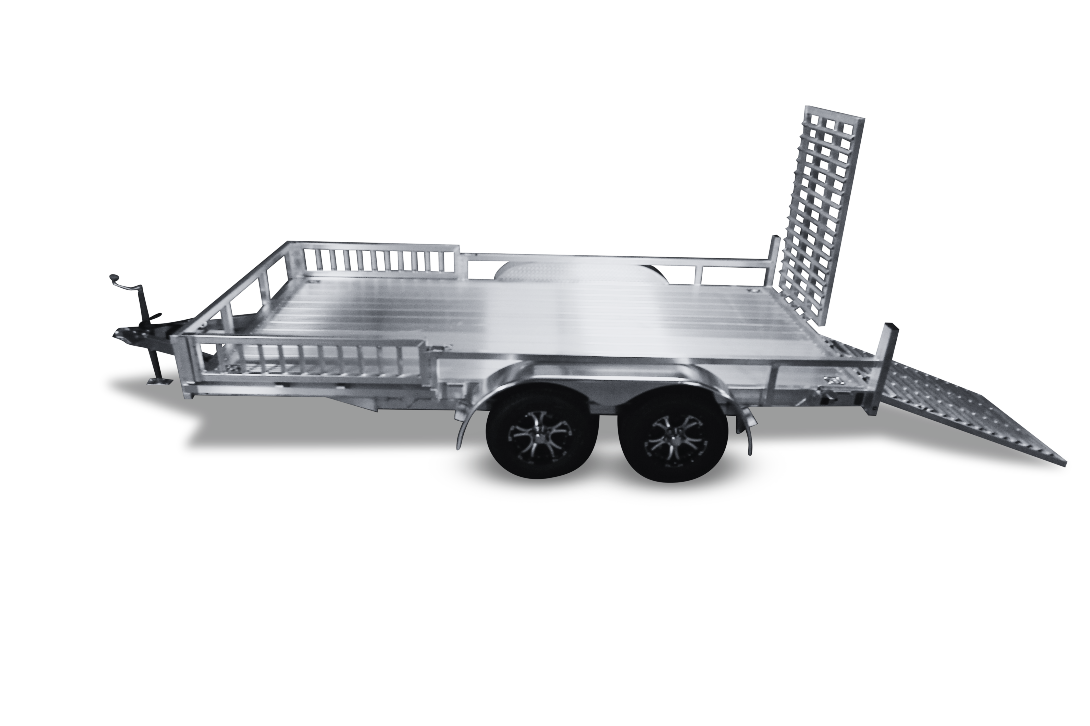 7x16 Tandem Axle Landscape Trailer – Aluminum Frame, 3-Position Gate, 7K GVWR