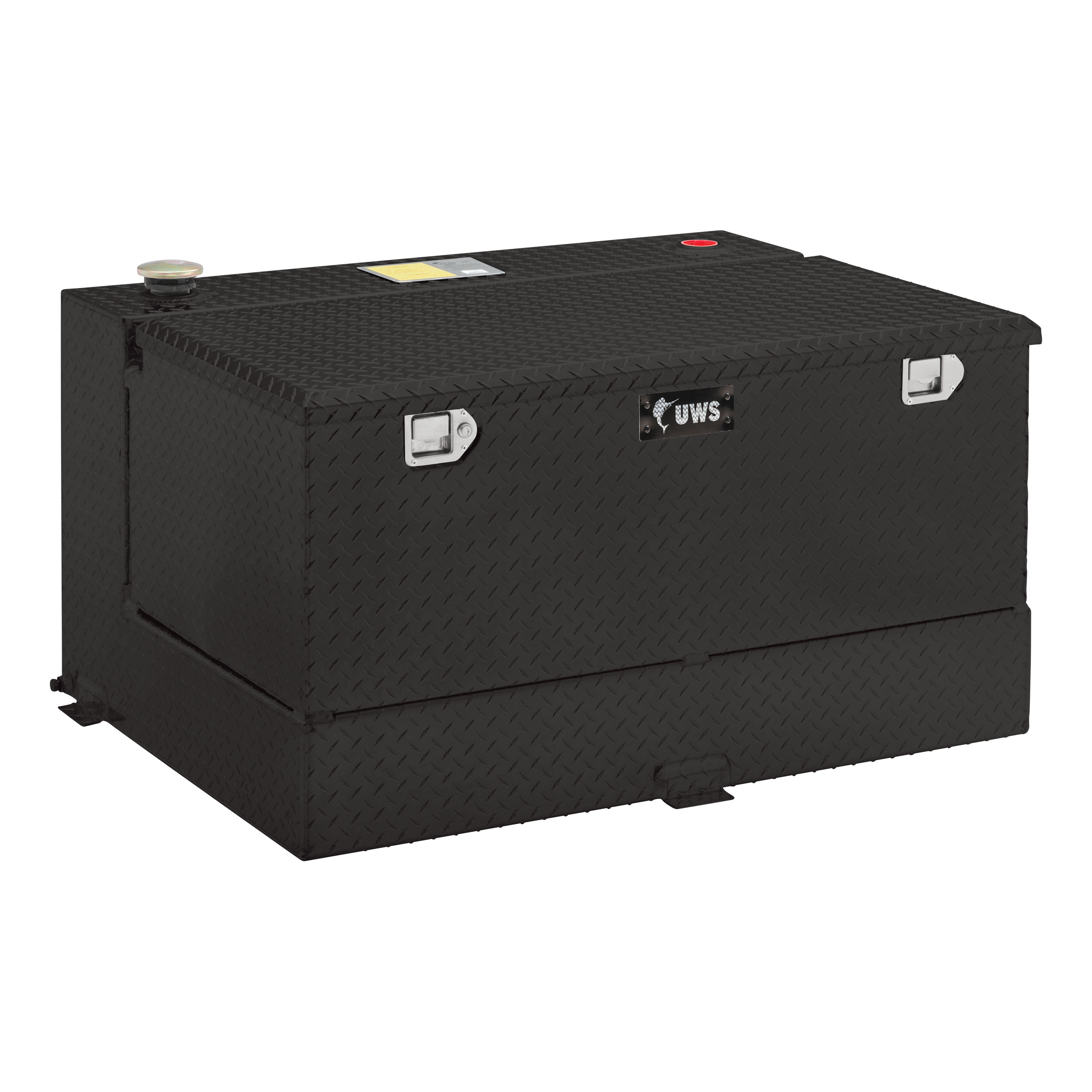 Gloss Black 50-Gallon Combo Aluminum Transfer Tank - TT-50-COMBO-BLK