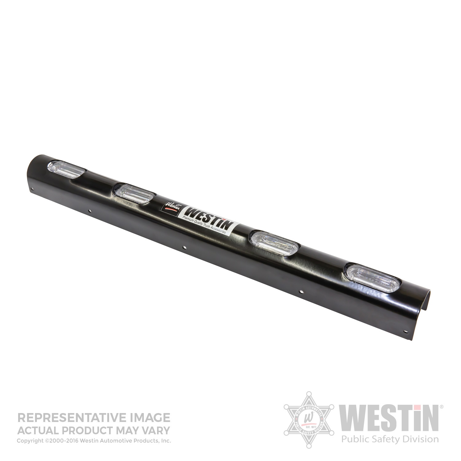 Push Bumper Light Channel 33.1 inch Whelen; 4 Hole 36-6015W4