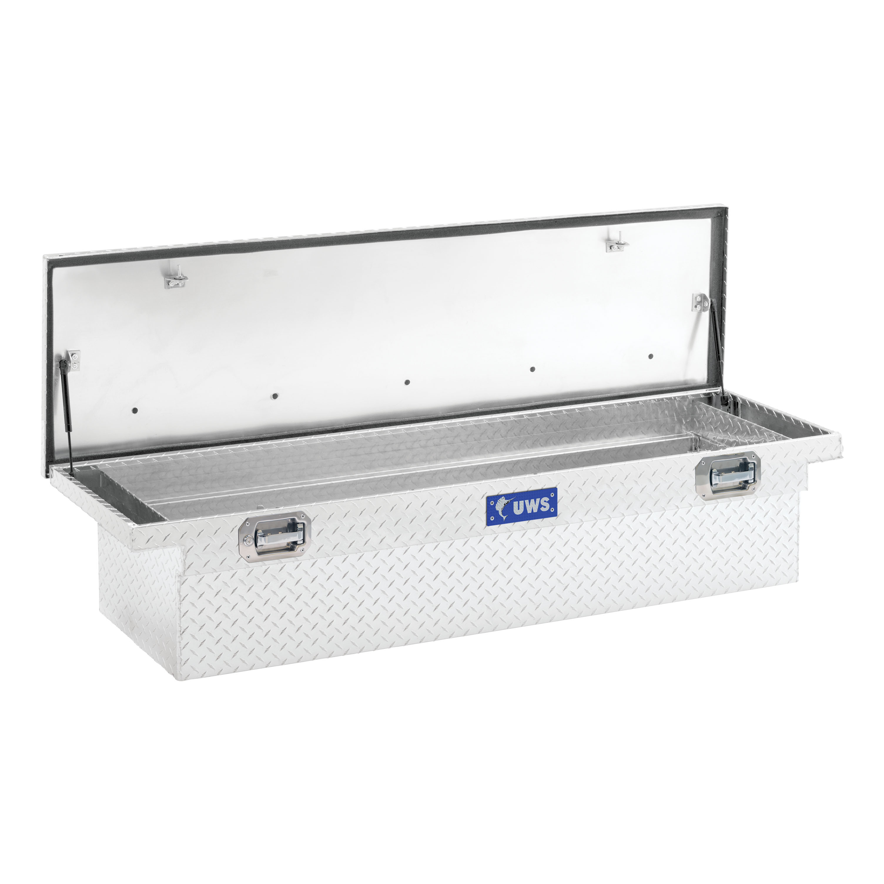 Aluminum 72" Truck Tool Box with Low Profile, Pull Handles - TBS-72-LP-PH